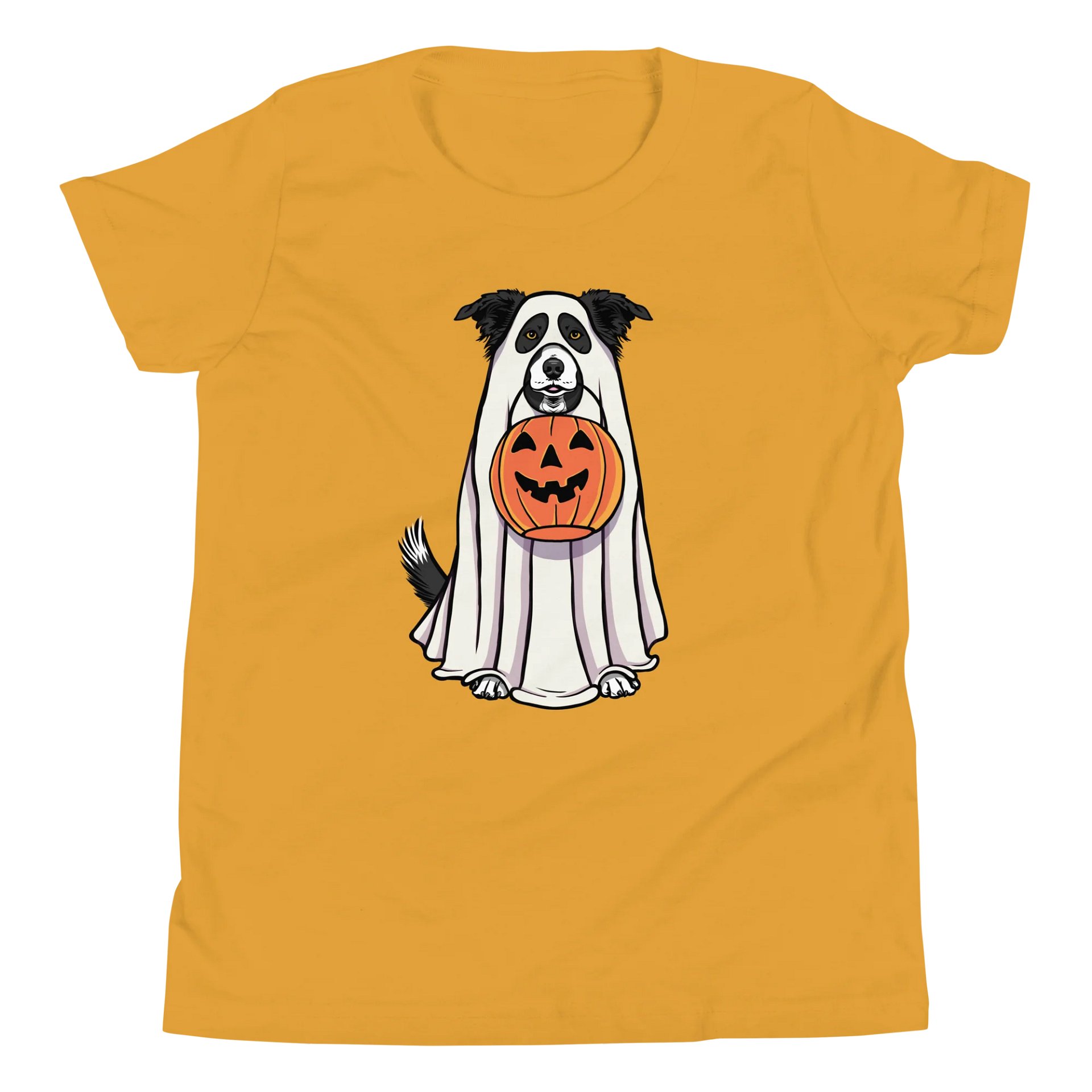 Halloween Border Collie(Black & White) Youth T-Shirt product image (5)