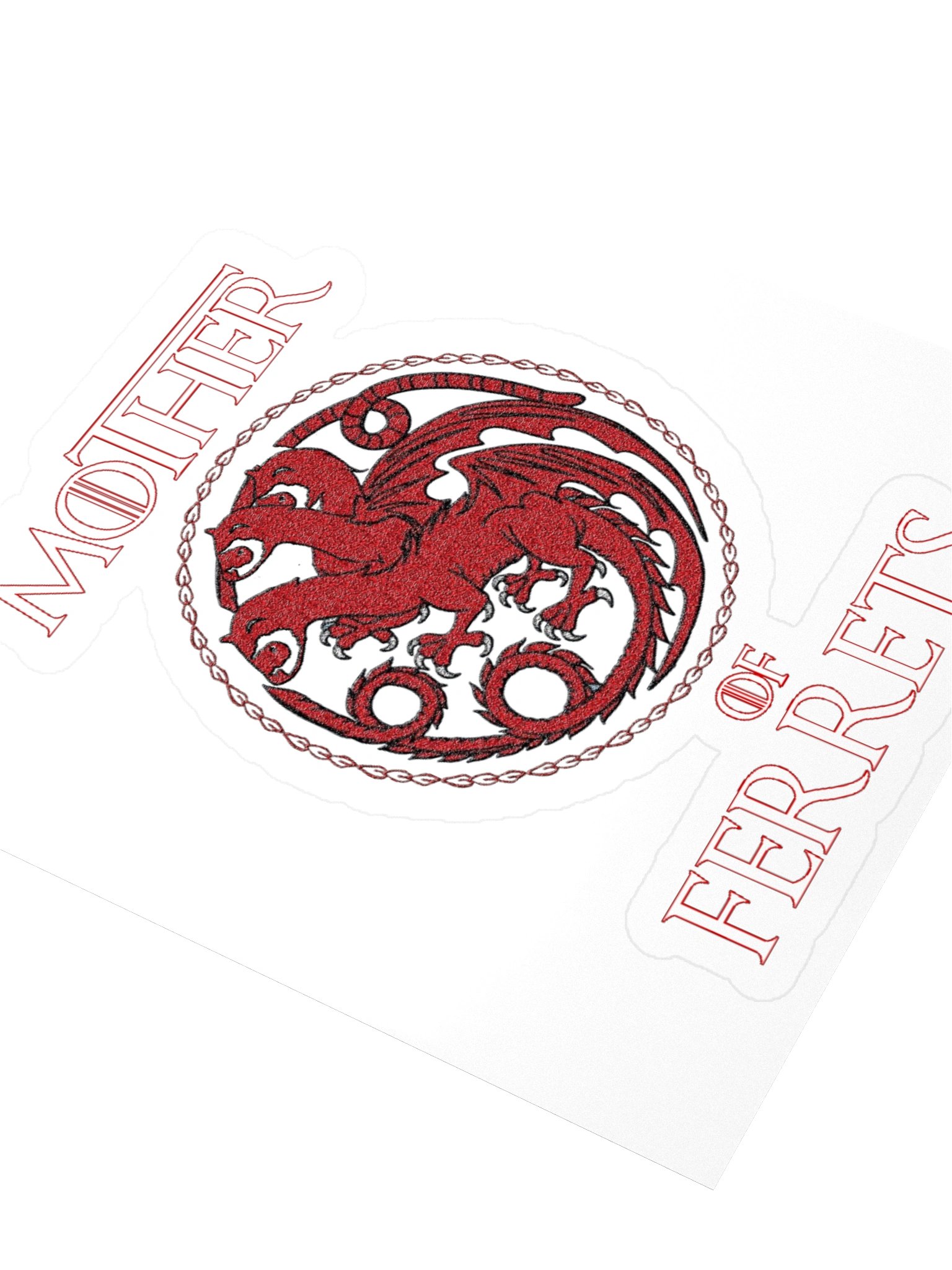 Farm n' Fancy Mother of Ferrets Stickers | Funny Ferret Mom Sticker product image (3)