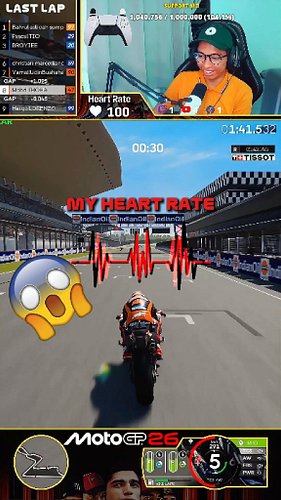 Pure adrenaline🔥 Pretty sure my heart skipped a few beats on that last corner! 😱🫀 | Heart Rate widget by @pulsoid_app | #moto...