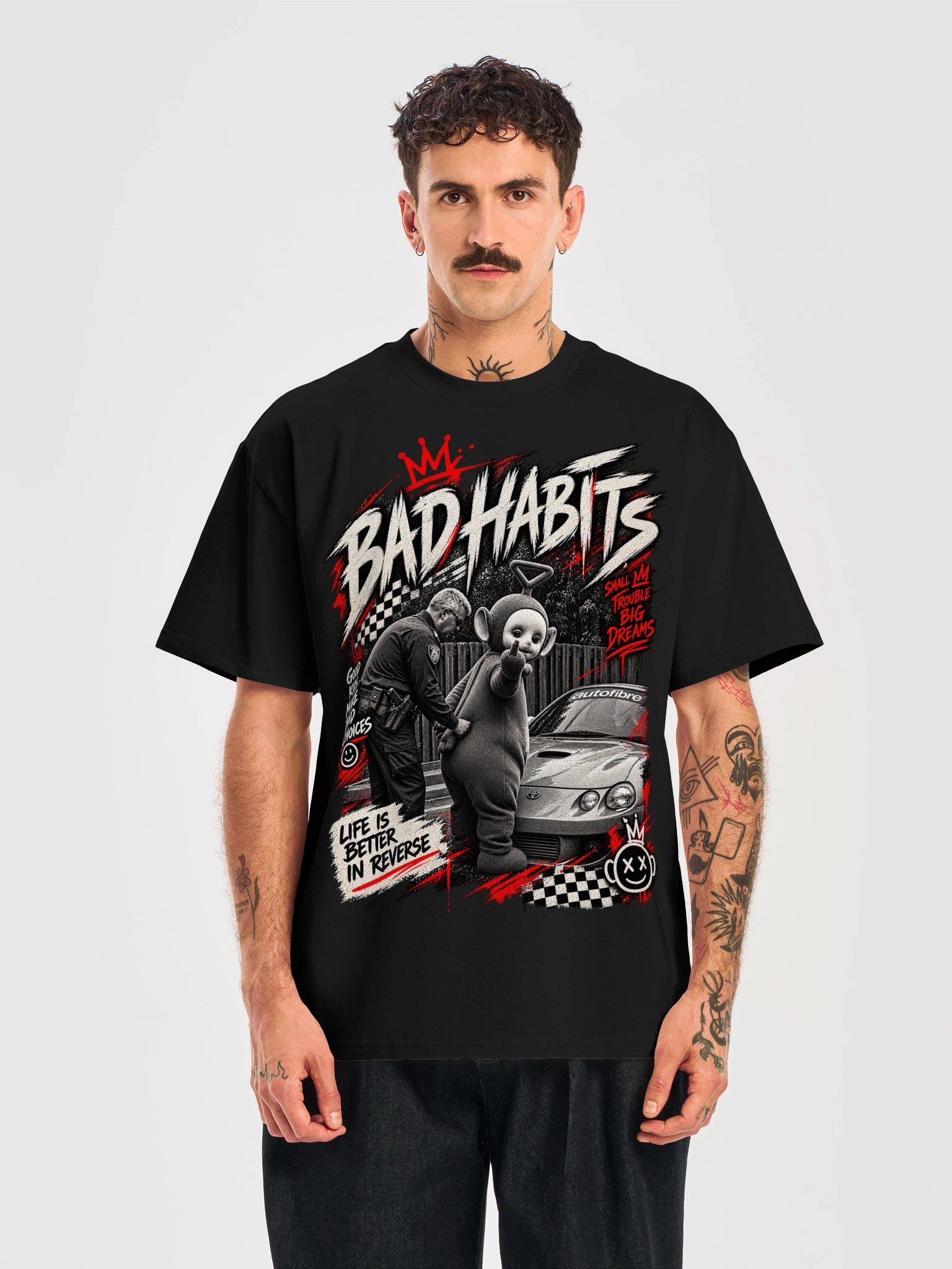 BAD HABITS – Vintage Street Racing T-Shirt product image (17)