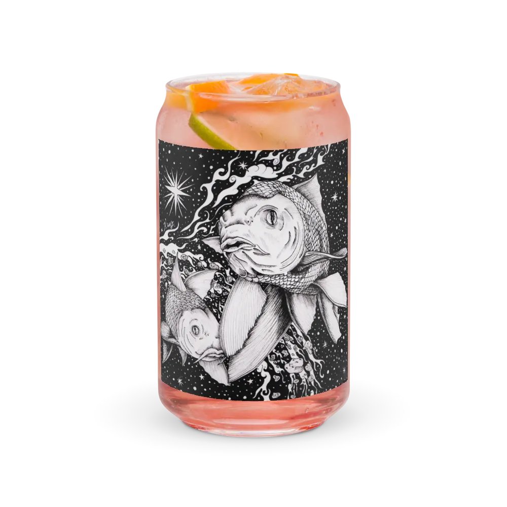 Pisces Zodiac Can-Shaped Glass product image (3)