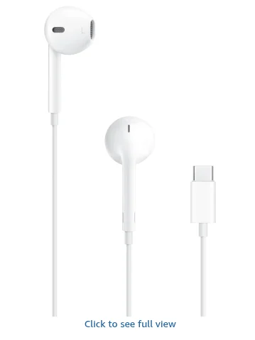 Apple EarPods Headphones with USB-C Plug, Wired Ear Buds with Built-in Remote to Control Music, Phone Calls, and Volume product image (1)