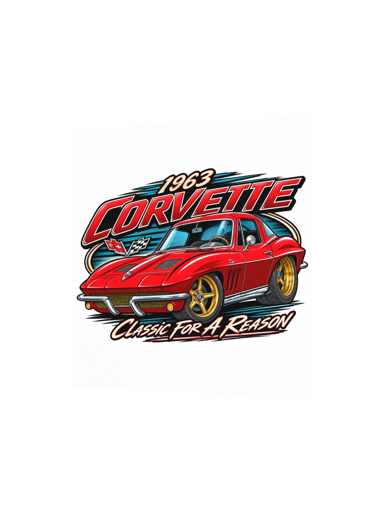 1963 Corvette – Classic in Red Poster product image (4)