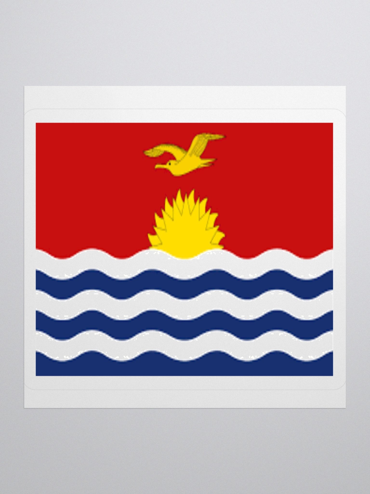 Kiribati Flag Sticker | Frigate Bird Sun Design | Durable Vinyl | 3 Sizes product image (1)