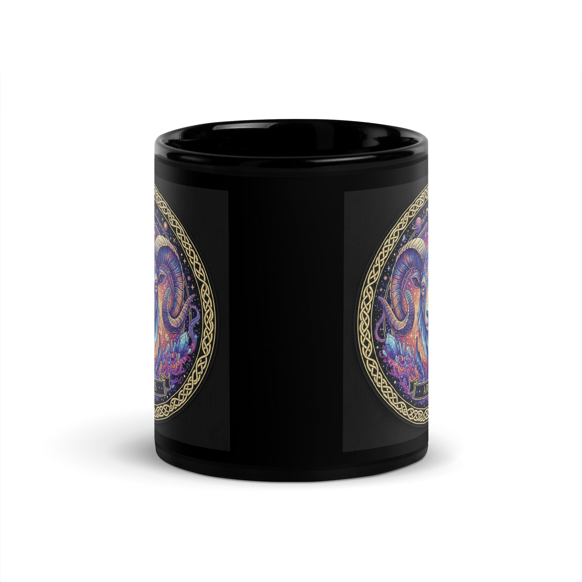 Aries Ram Circle Glossy Mug product image (4)