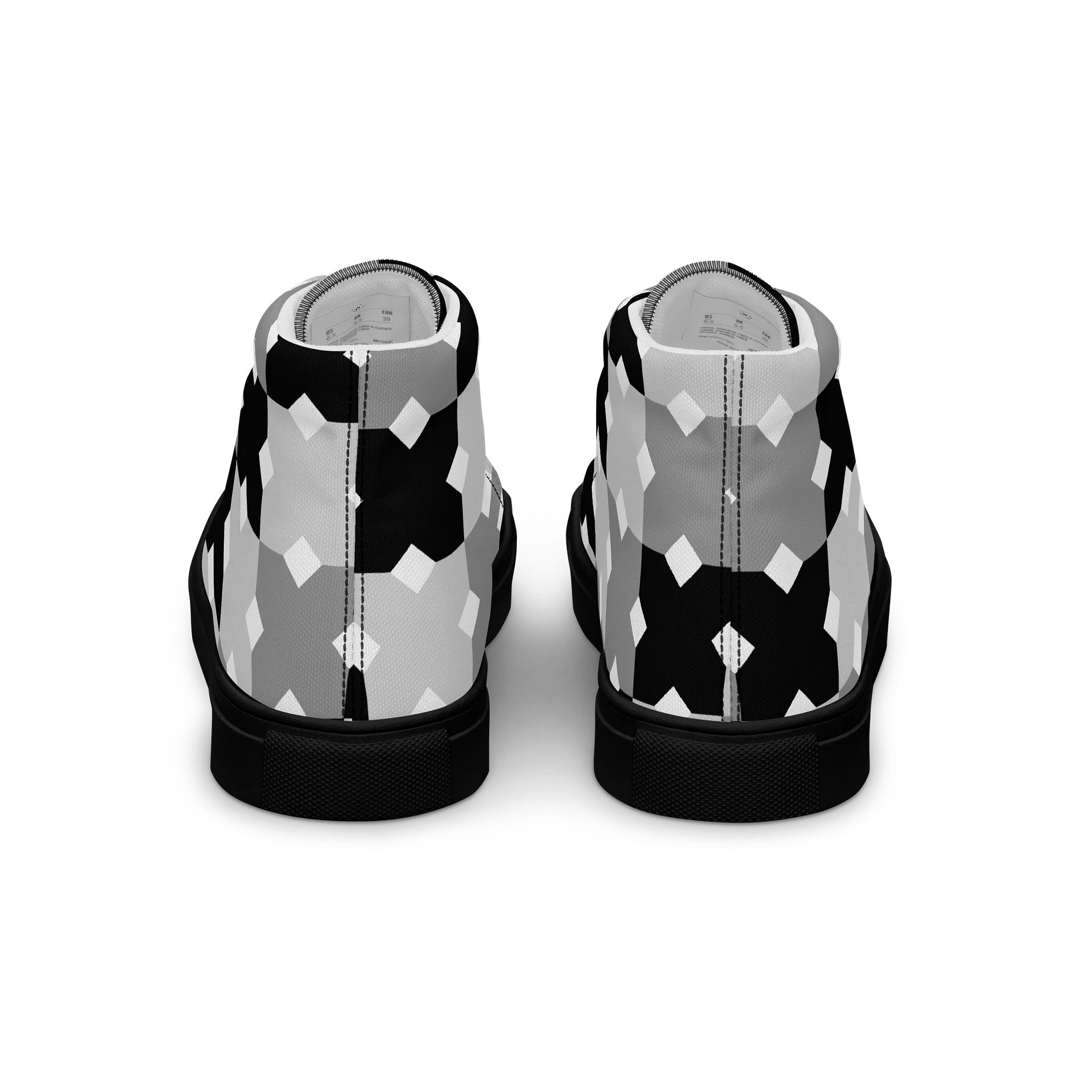 Gray Diamond Geometric High Tops product image (4)