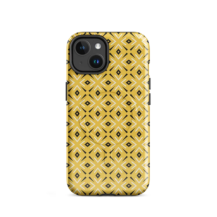 Lemon Lattice iPhone 17 Tough MagSafe Case - Shockproof Dual-Layer Geometric Protective Cover product image (2)