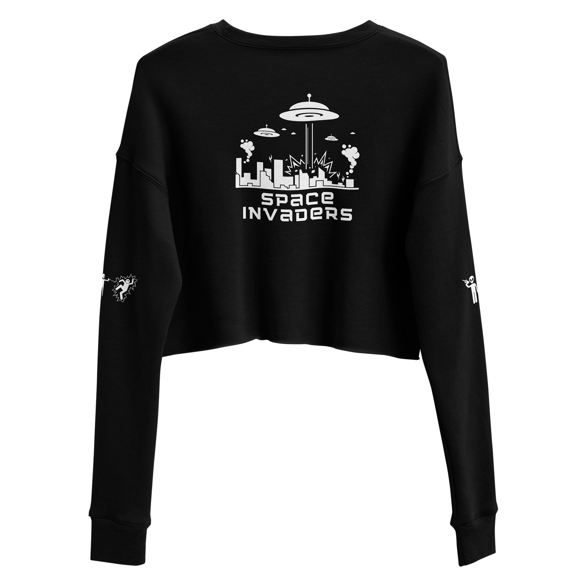 Space Invaders Crop Sweatshirt product image (1)