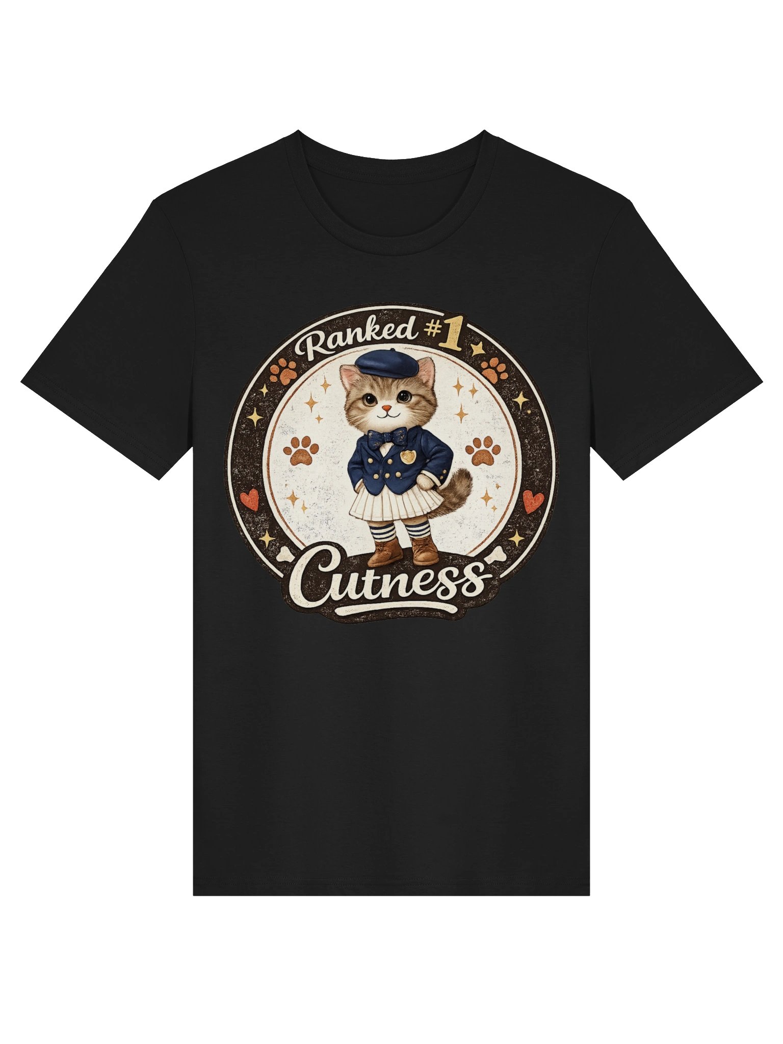 Adorable Kitten Vintage Cat Lover T-Shirt product image (3)