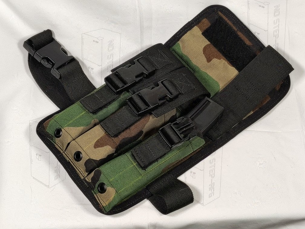 'Ready to ship' Gen-1 Drop leg MP5 Pouch, Woodland/black product image (3)