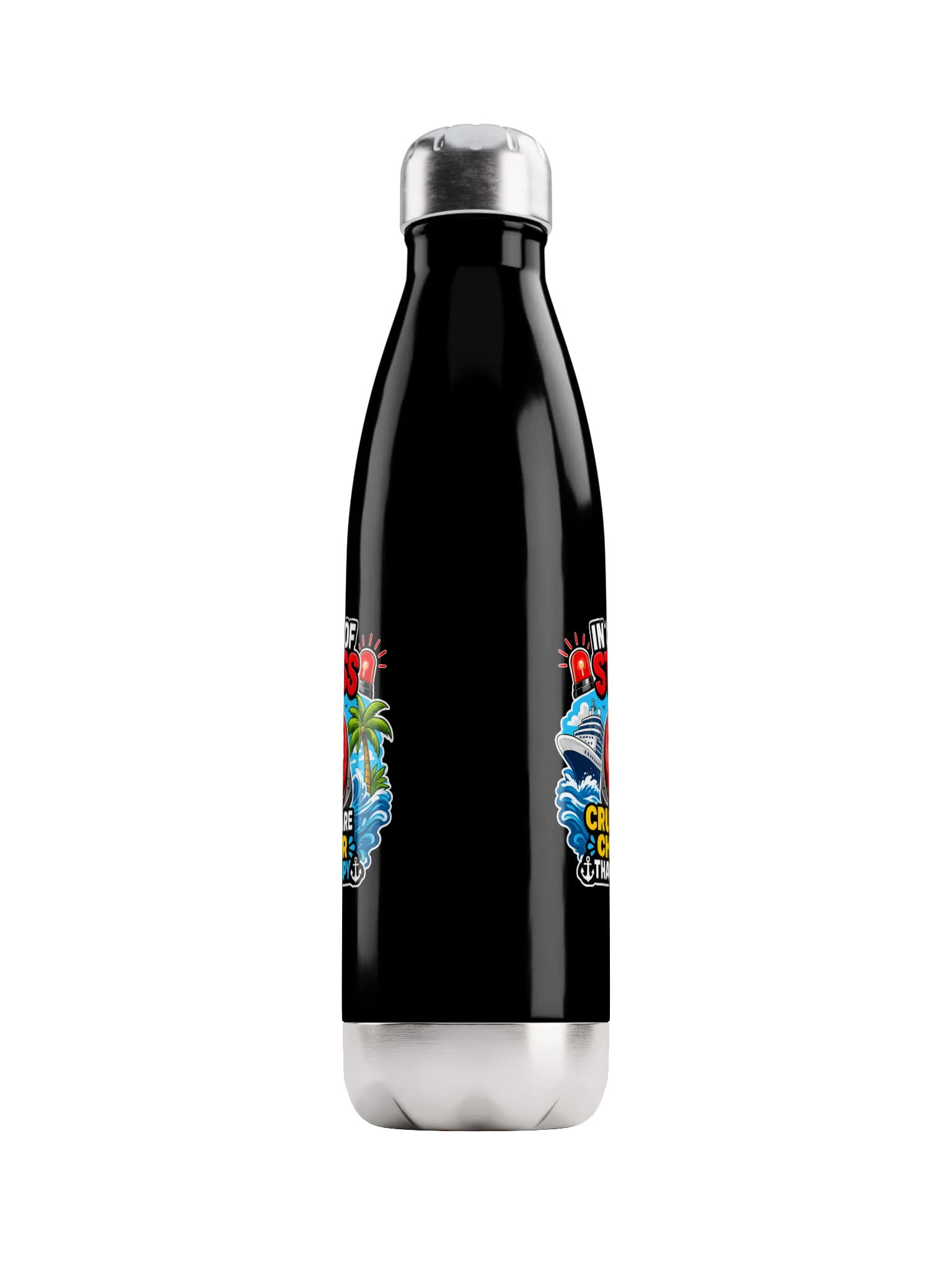 Cruises Are Cheaper Than Therapy Stainless Steel Water Bottle product image (1)