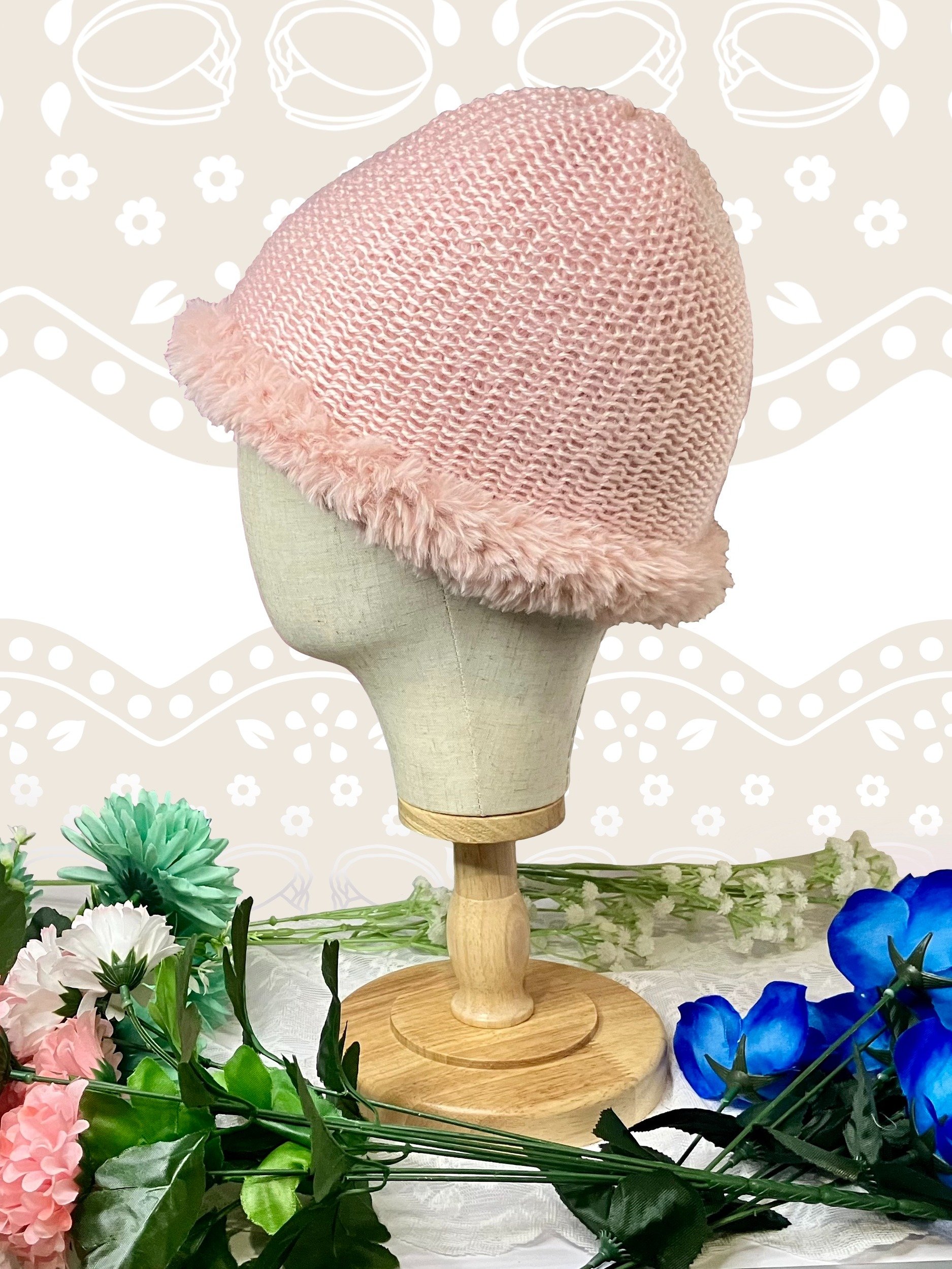 Faux Fur Pink Beanie product image (4)