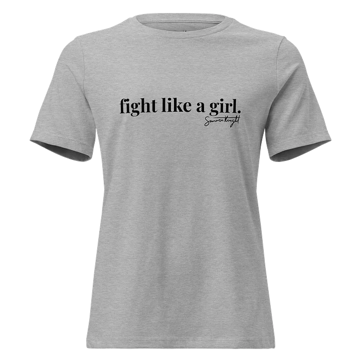 Fight like a girl relaxed fit tee - light product image (1)