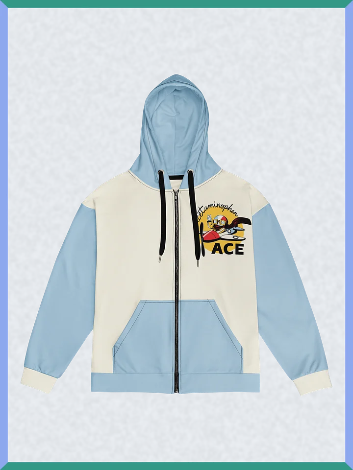 Acetaminophen Ace - Blue-Sleeved Zipper Hoodie product image (1)