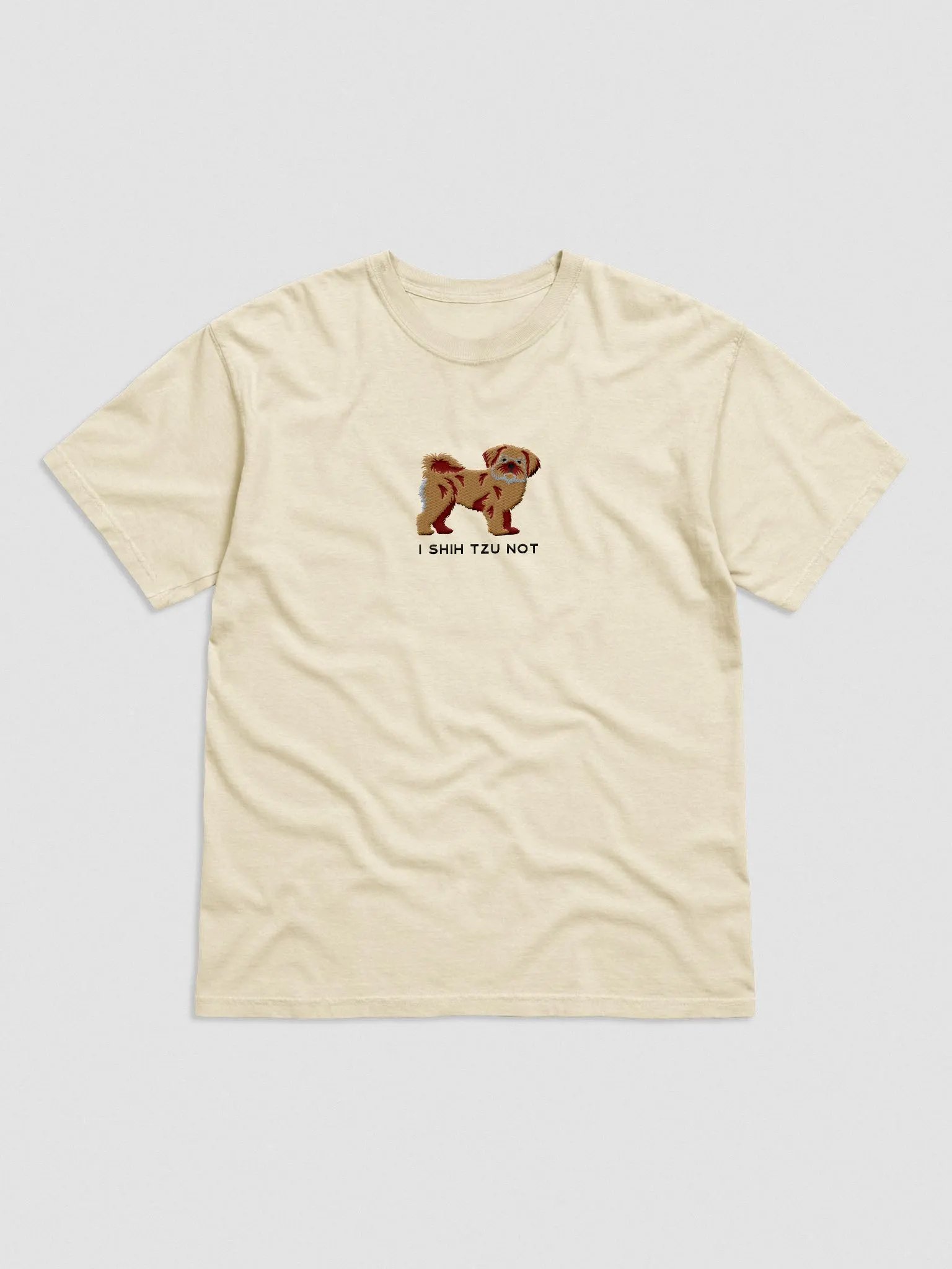 I Shih Tzu Not T-Shirt(Embroidered) of a Shih Tzu(Brown) product image (4)
