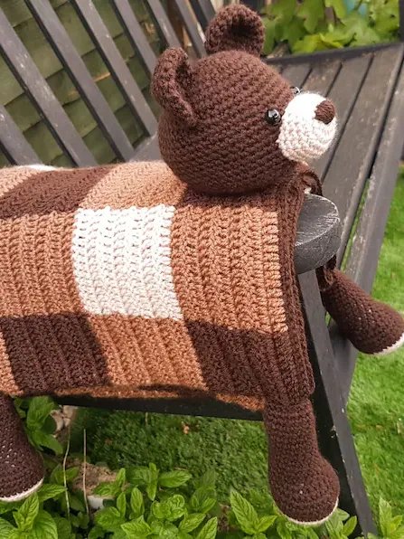 Woodland Bear Crochet Baby Blanket Pattern - Amigurumi Toy PDF Pattern - Crafting Happiness product image (2)