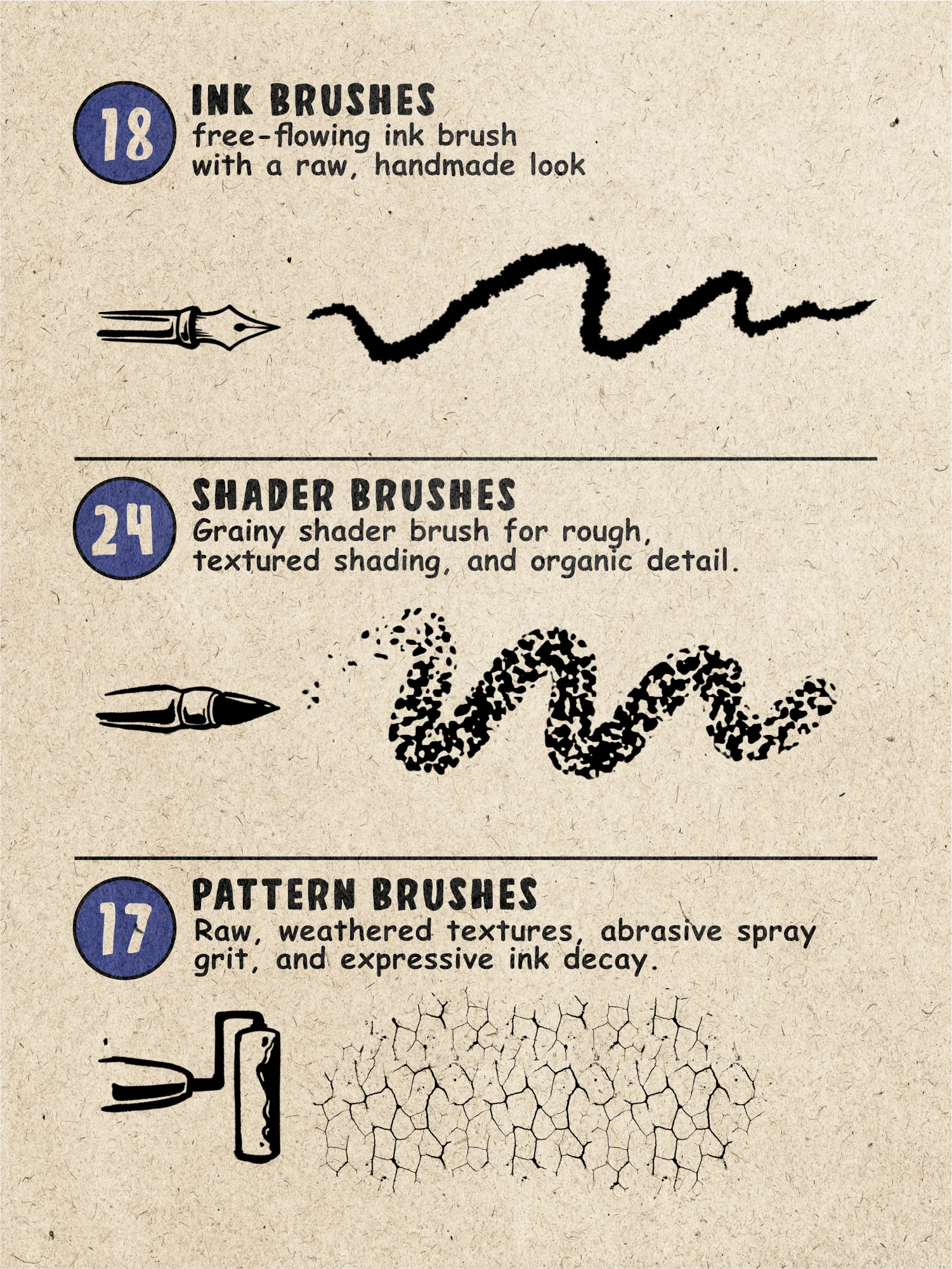 HOOMAN BRUSH - Raw Brush Pack (Procreate & Affinity) product image (4)