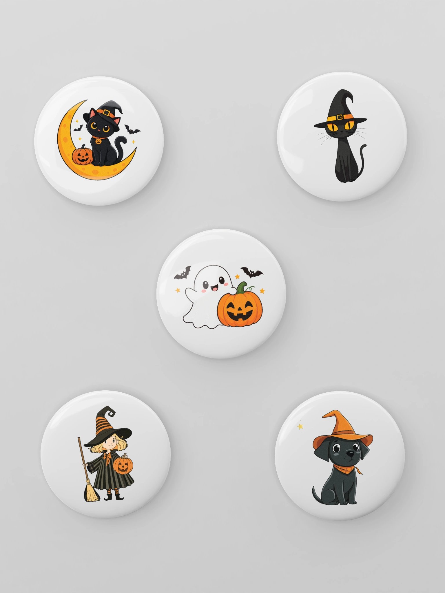 The Spooky Squad 5-Piece Button Pin Set product image (2)