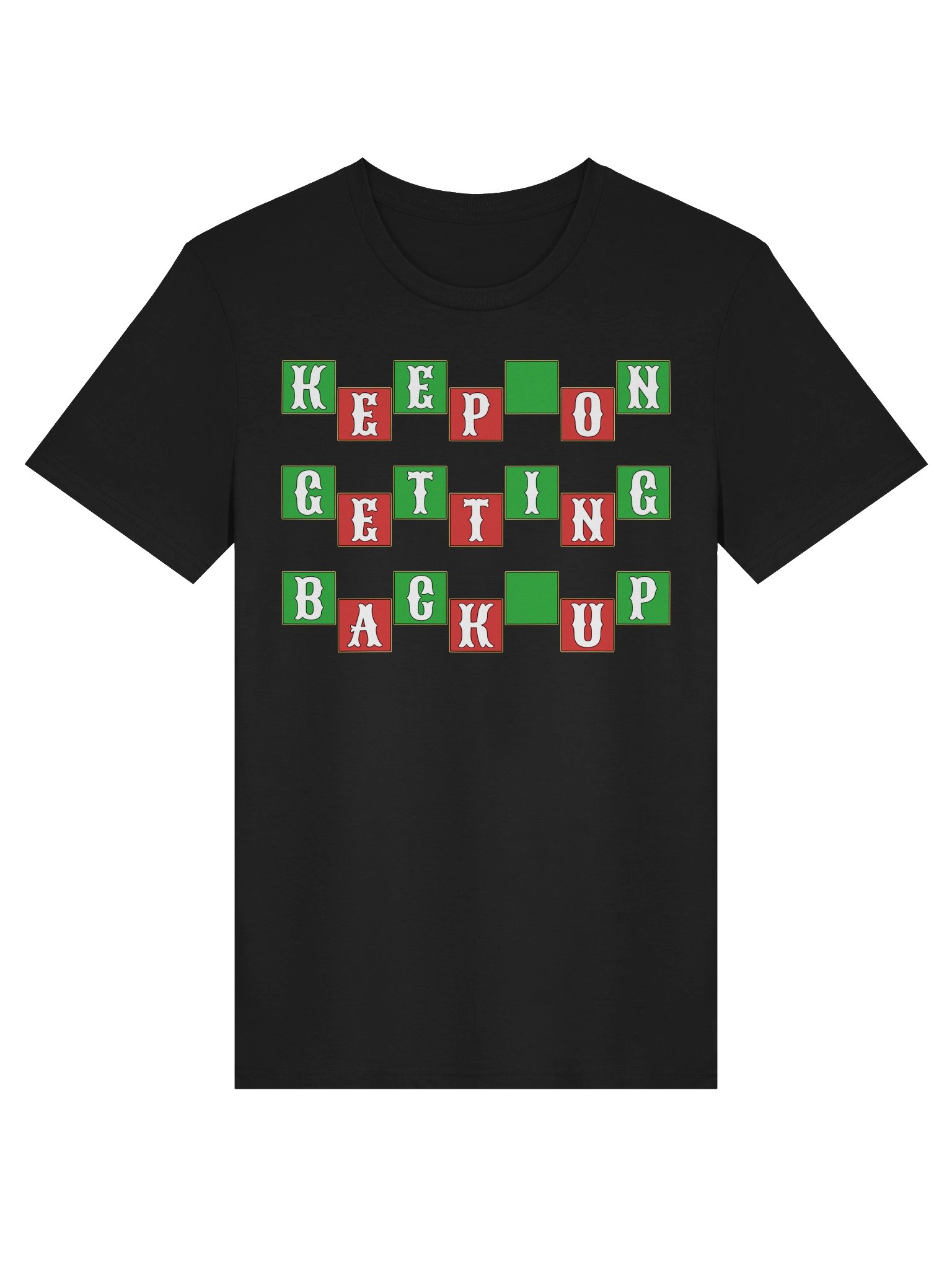 Keep On Getting Back Up Resilience Unisex Organic Cotton Graphic T-shirt product image (3)