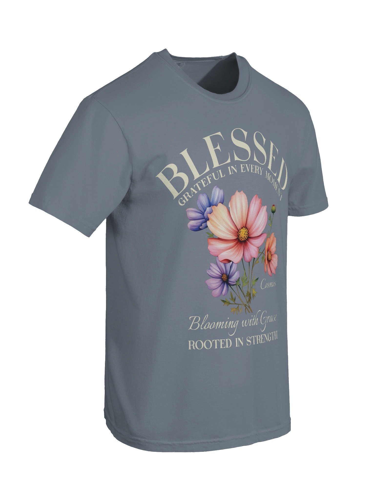 October Blessed Cosmos Flower Shirt – Blooming with Grace, Rooted in Strength Graphic Tee product image (9)