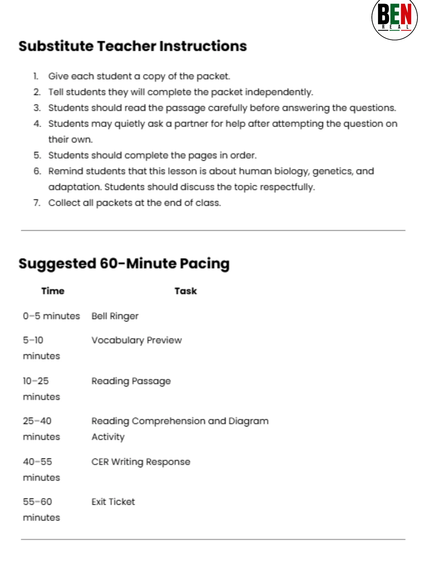 Black History 365 Sub Plan: The Science of Melanin | Middle School Science| 60-Minute Lesson product image (3)