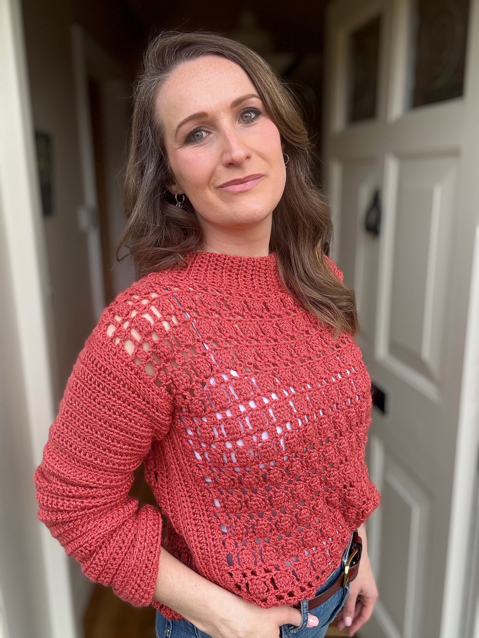 Textured Crochet Sweater Pattern / Florence Jumper Pattern / Crew Neck Sweater / Turtle Neck Pullover Pattern Pdf product image (8)