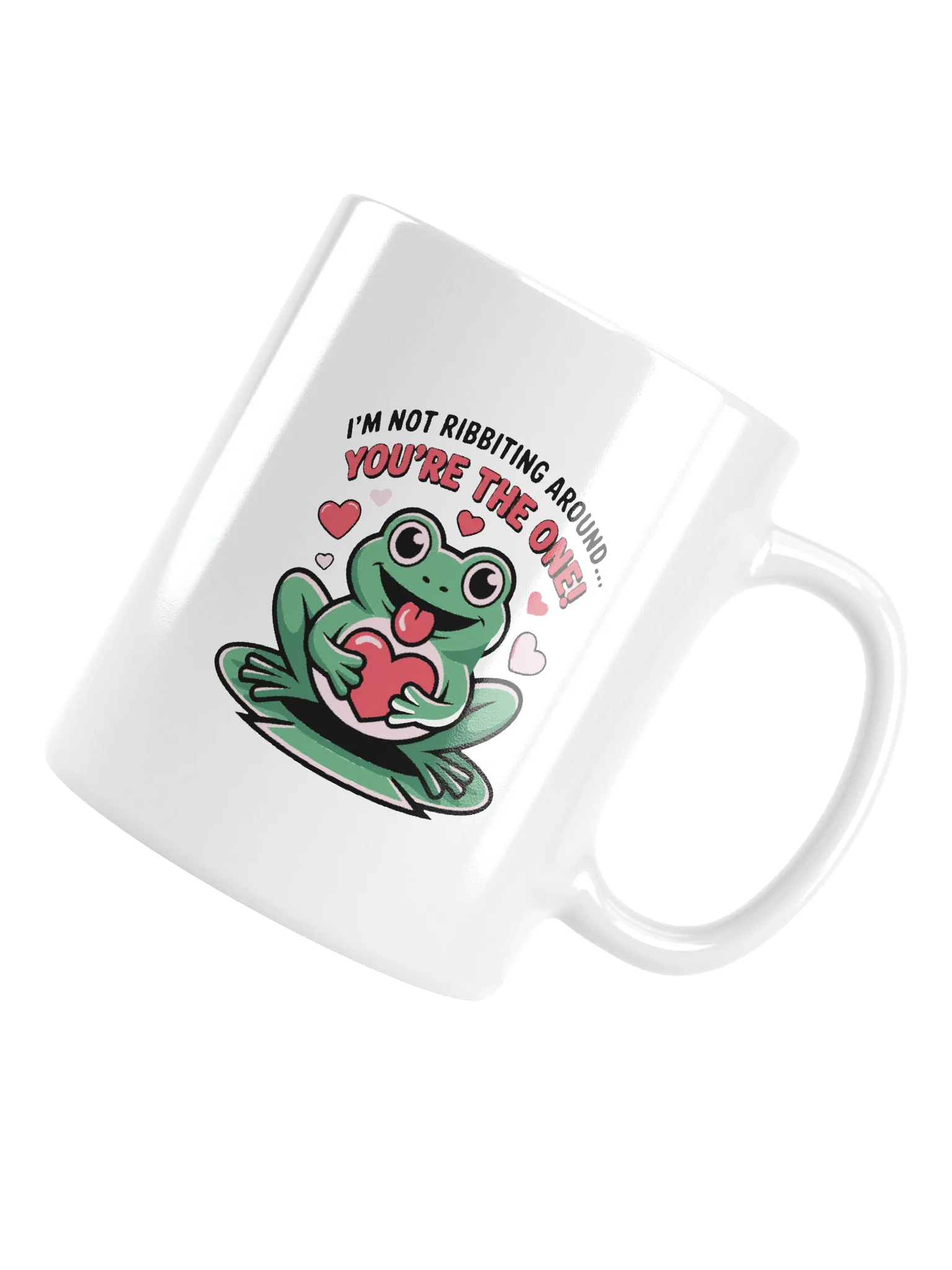 Frog Valentine's Day Gift | I'm Not Ribbing Around Mug | Funny Animal Pun Love Gift product image (5)