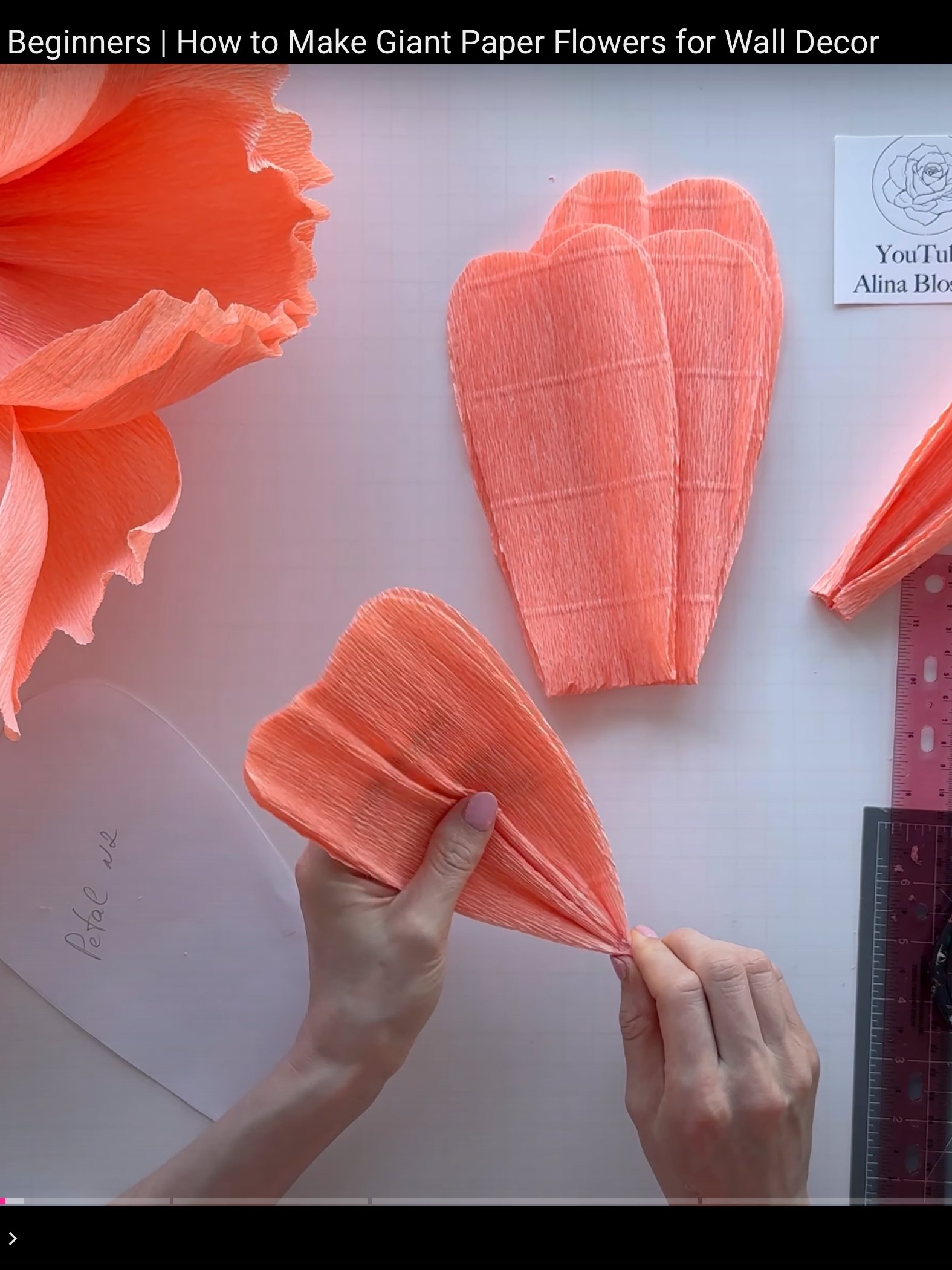 DIY Giant Paper Peony: Templates from Video Tutorial product image (7)