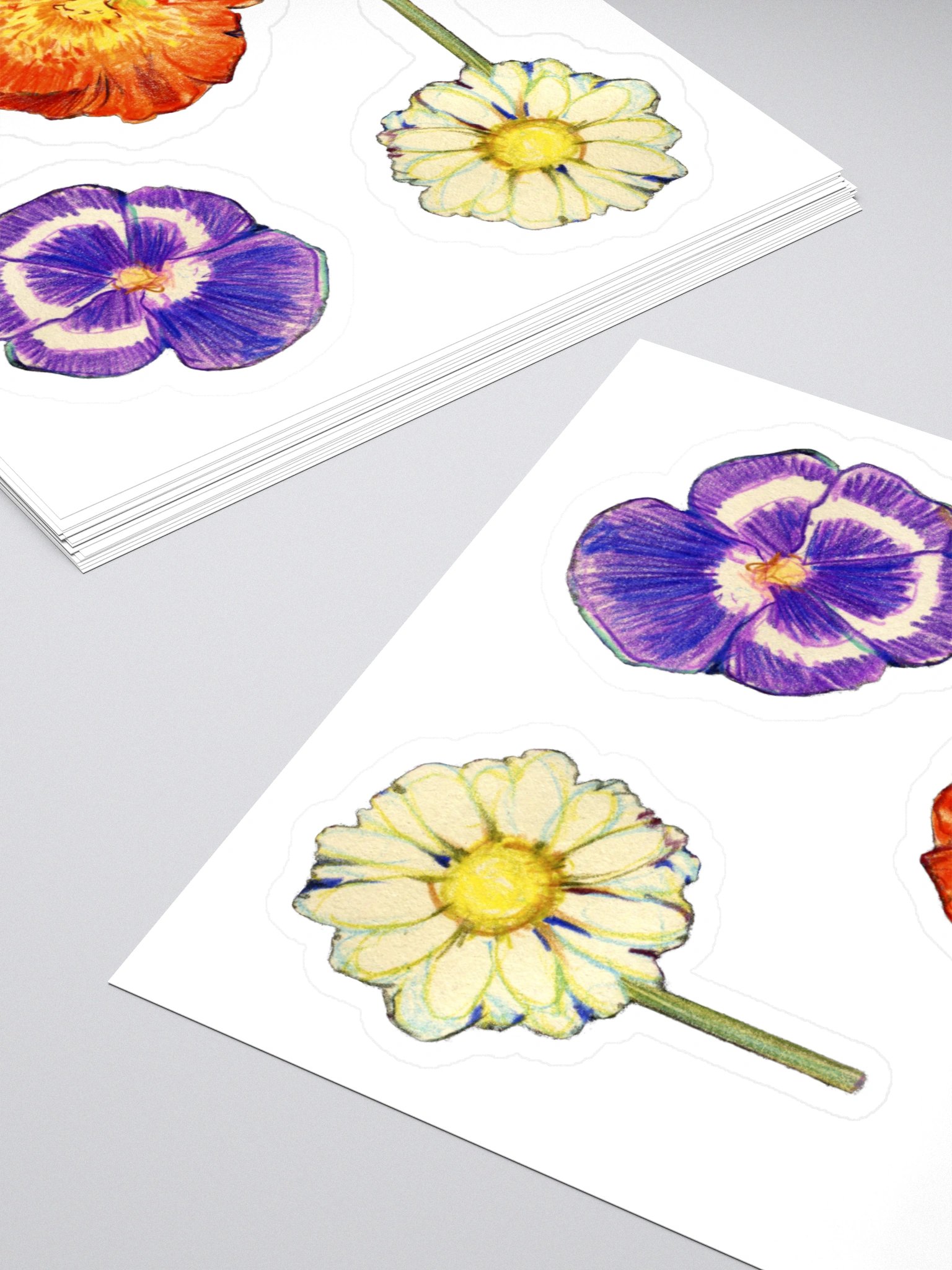 Cottage flowers stickers product image (1)