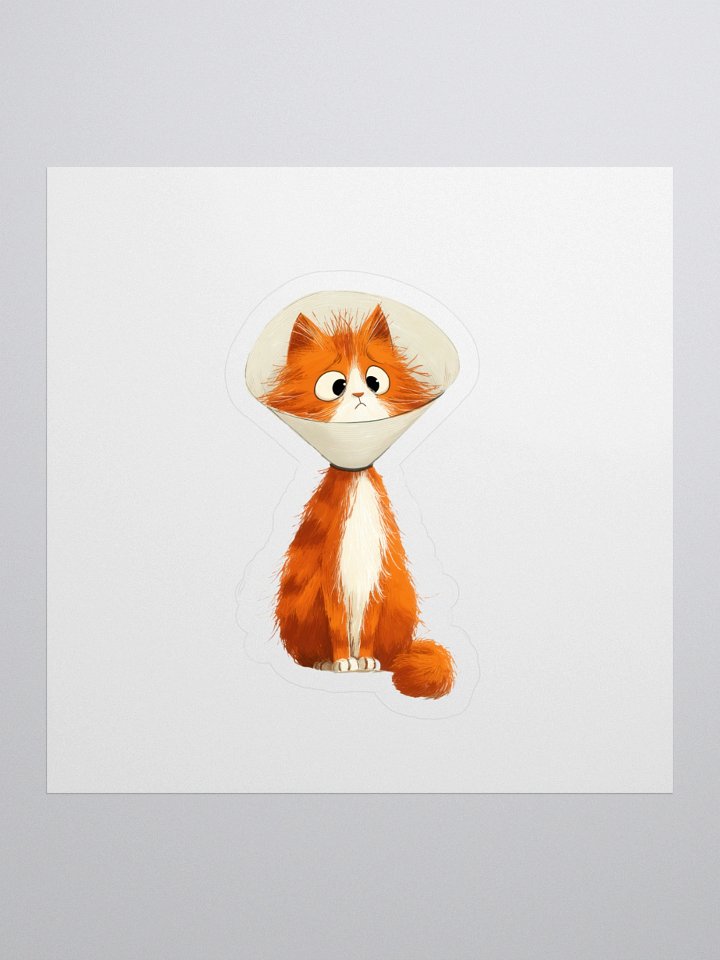 Cone of Cuteness Cat Sticker product image (1)