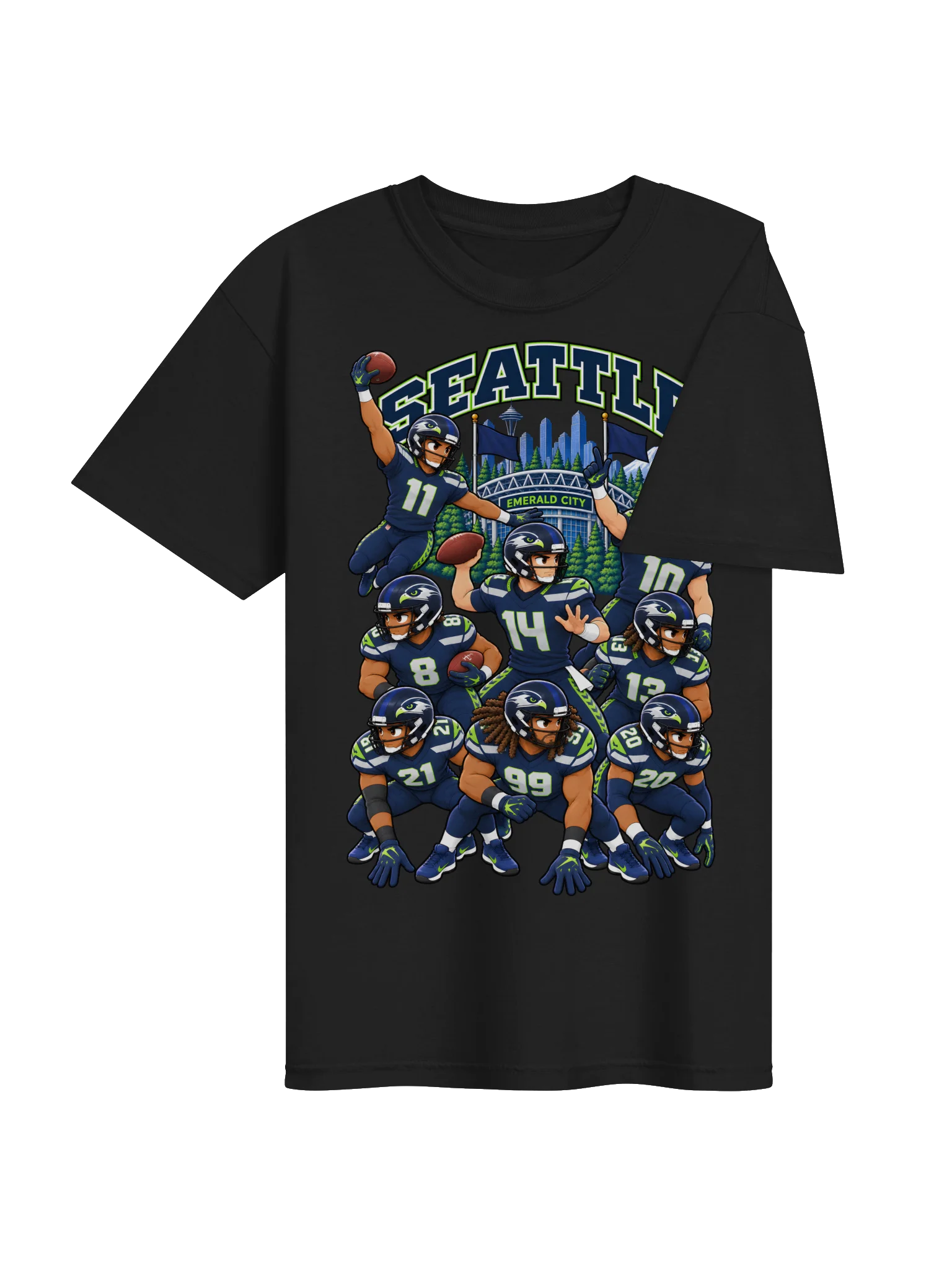 Seattle Football 2026 Animated Player T-Shirt product image (13)