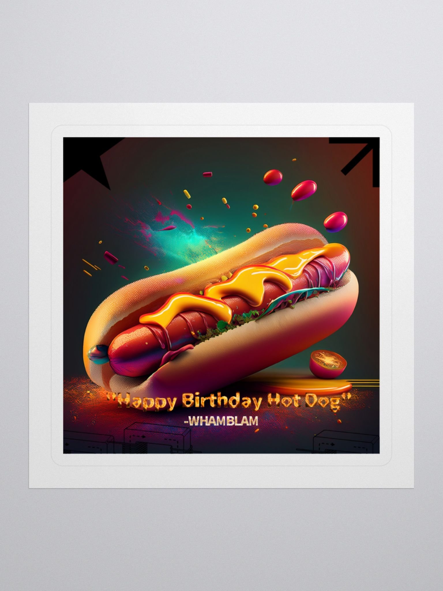 Happy Birthday Hot Dog Sticker product image (1)