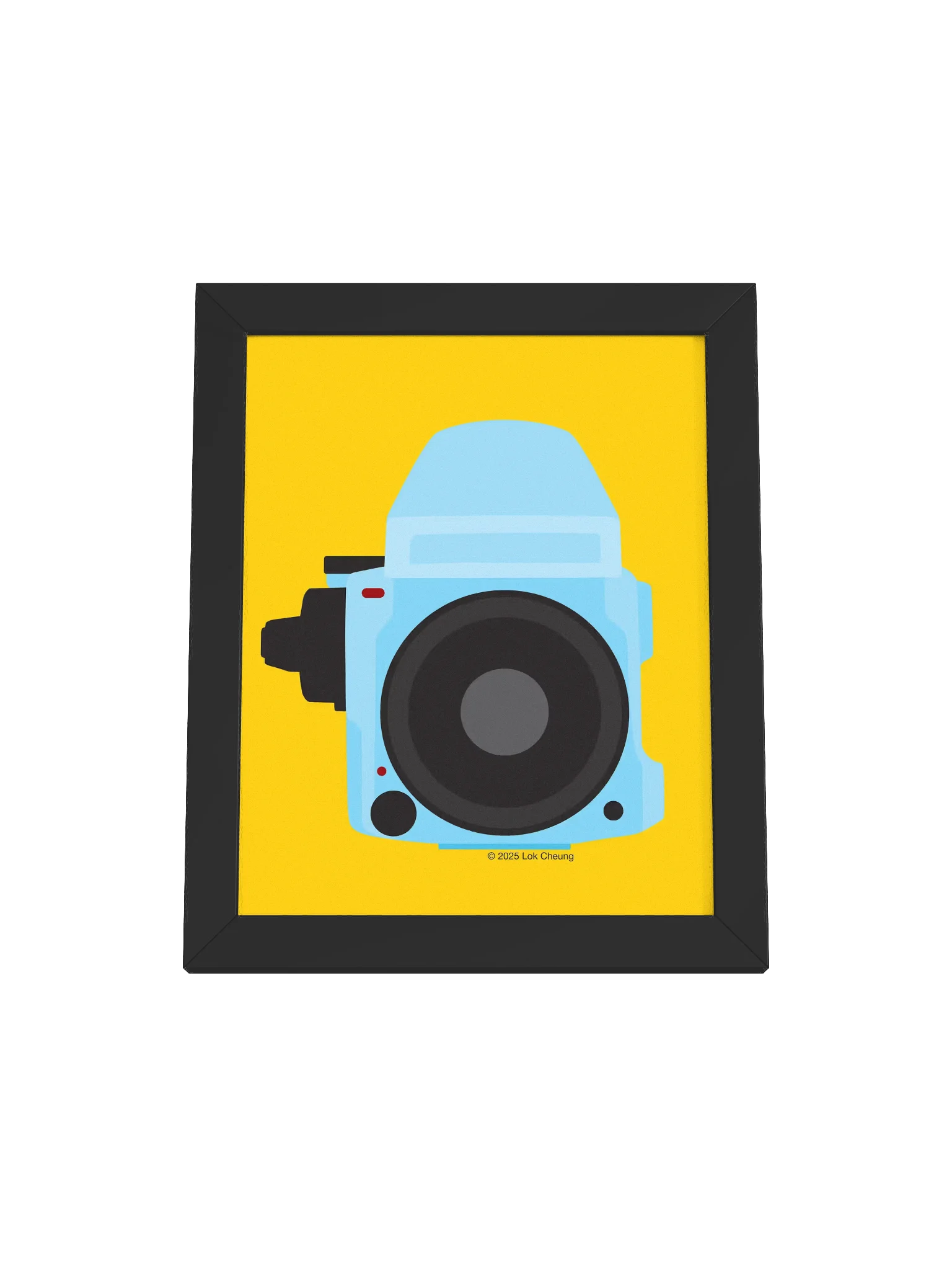 M 645 Blue on Yellow - Framed Poster product image (1)