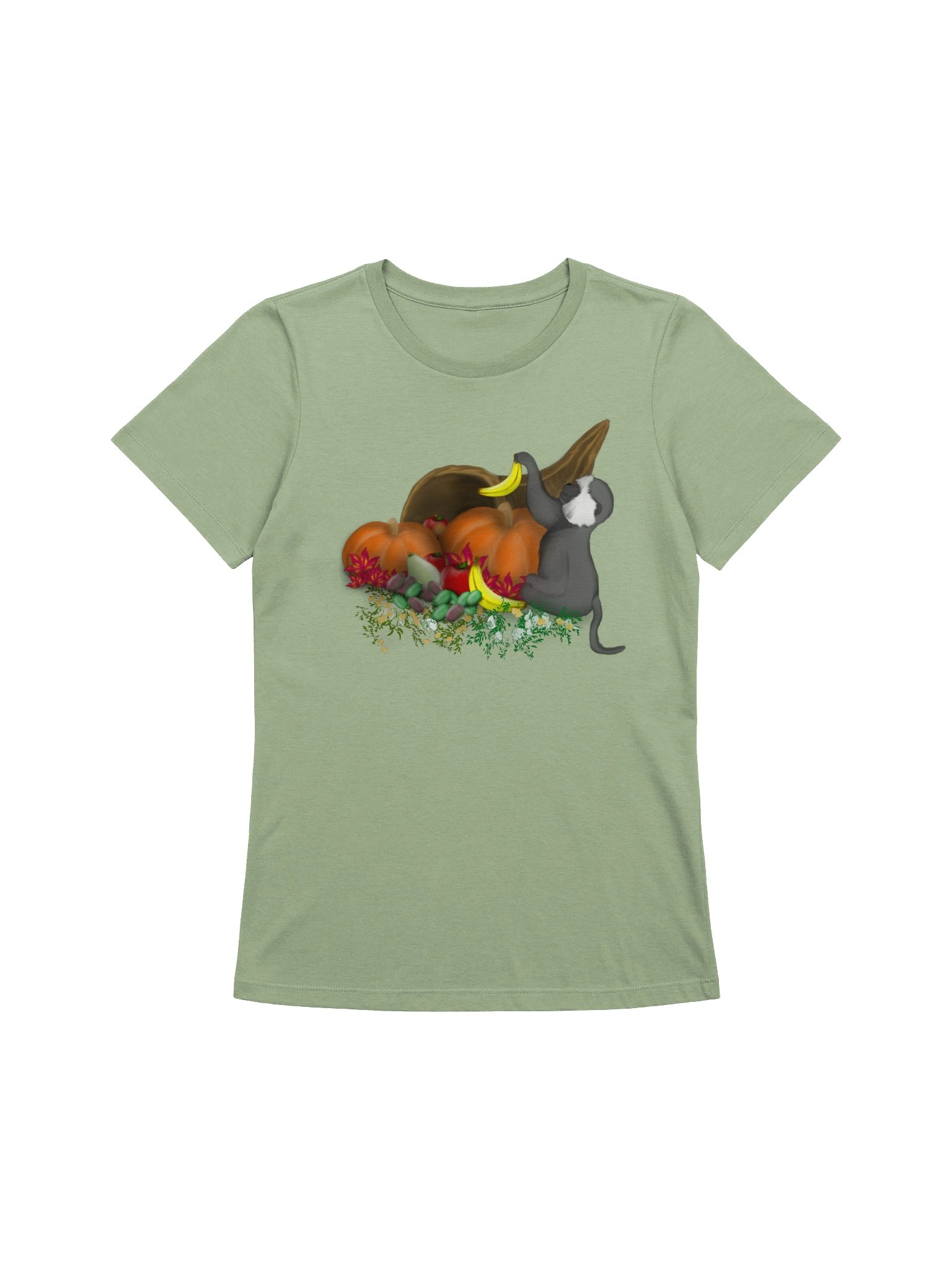 "Monkey and Cornucopia" T-Shirt. Women's Bella+Canvas Supersoft Relaxed-fit T-Shirt product image (1)