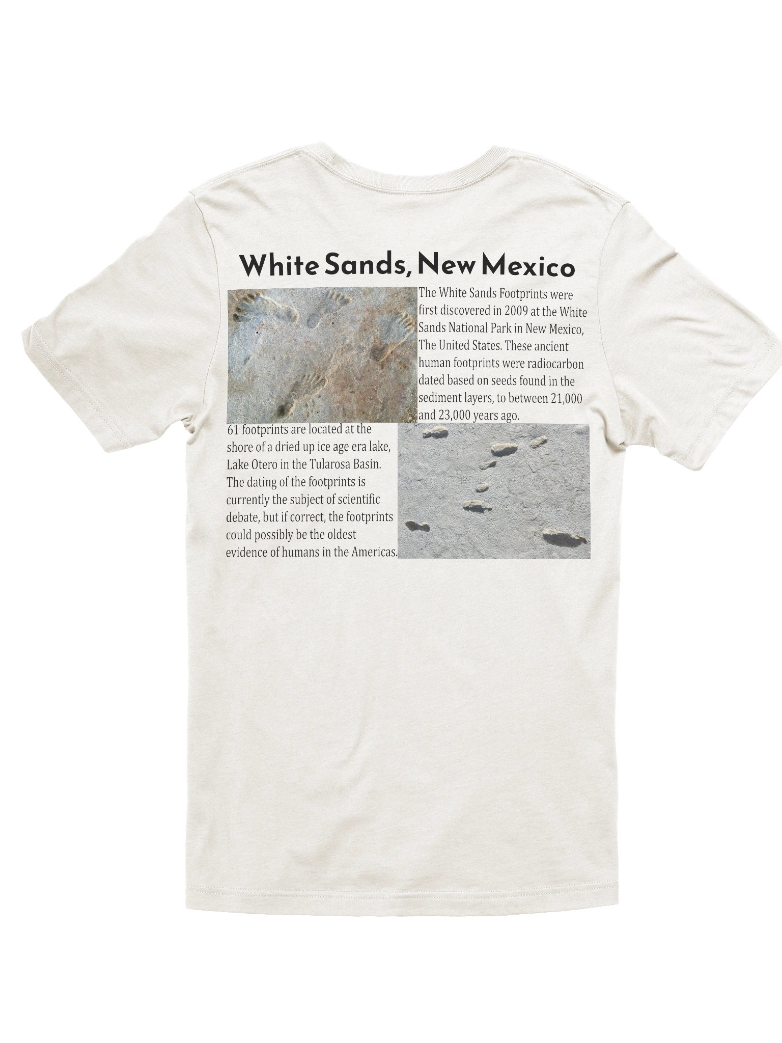 Light White Sands Footprints T-Shirt product image (3)