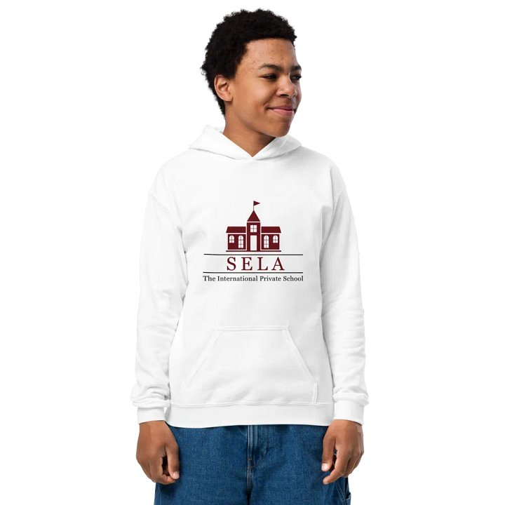 SELA Youth Heavy Blend Hoodie (white) product image (1)