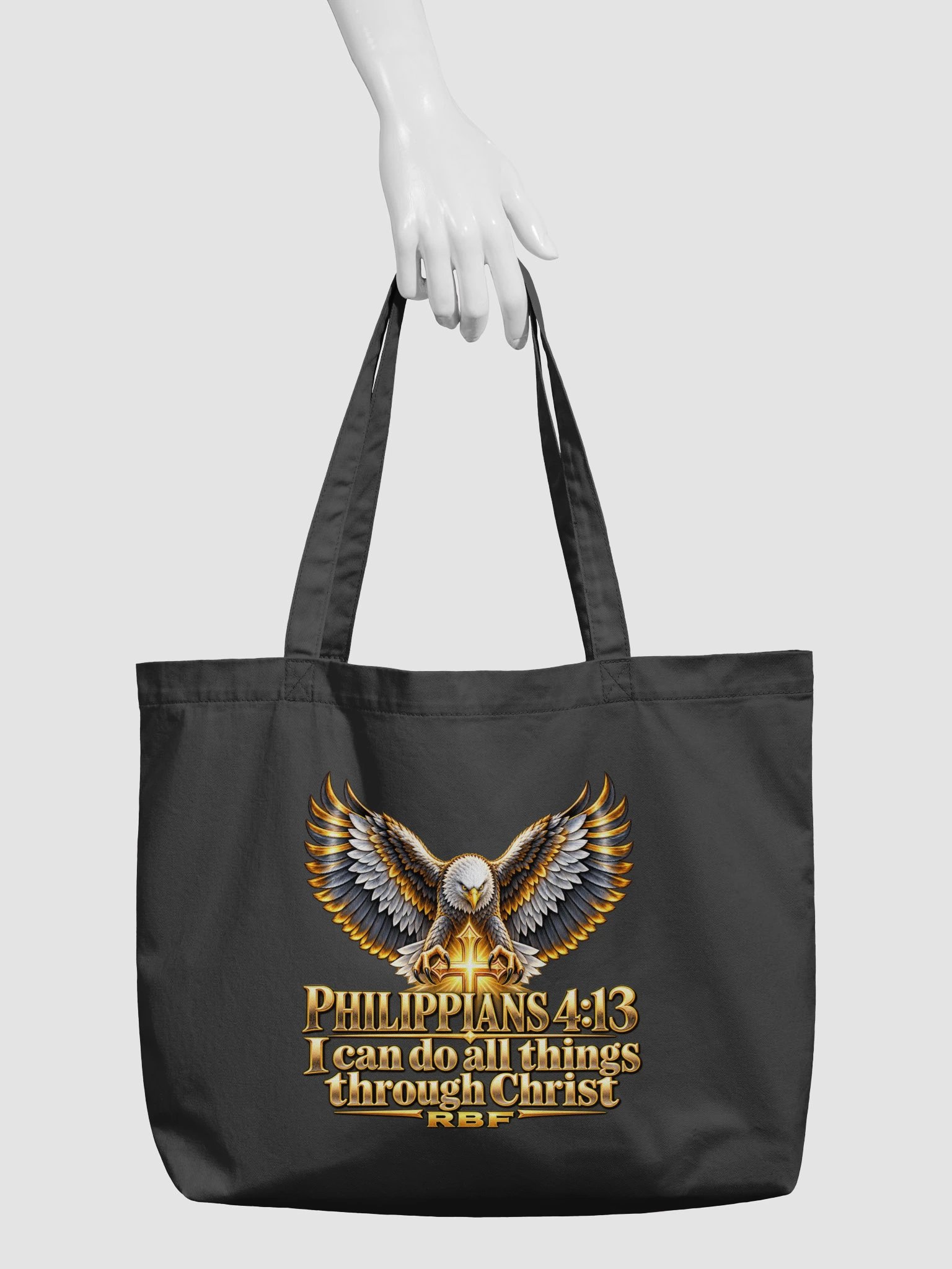 Strength in Christ Large Tote — Philippians 4:13 product image (3)