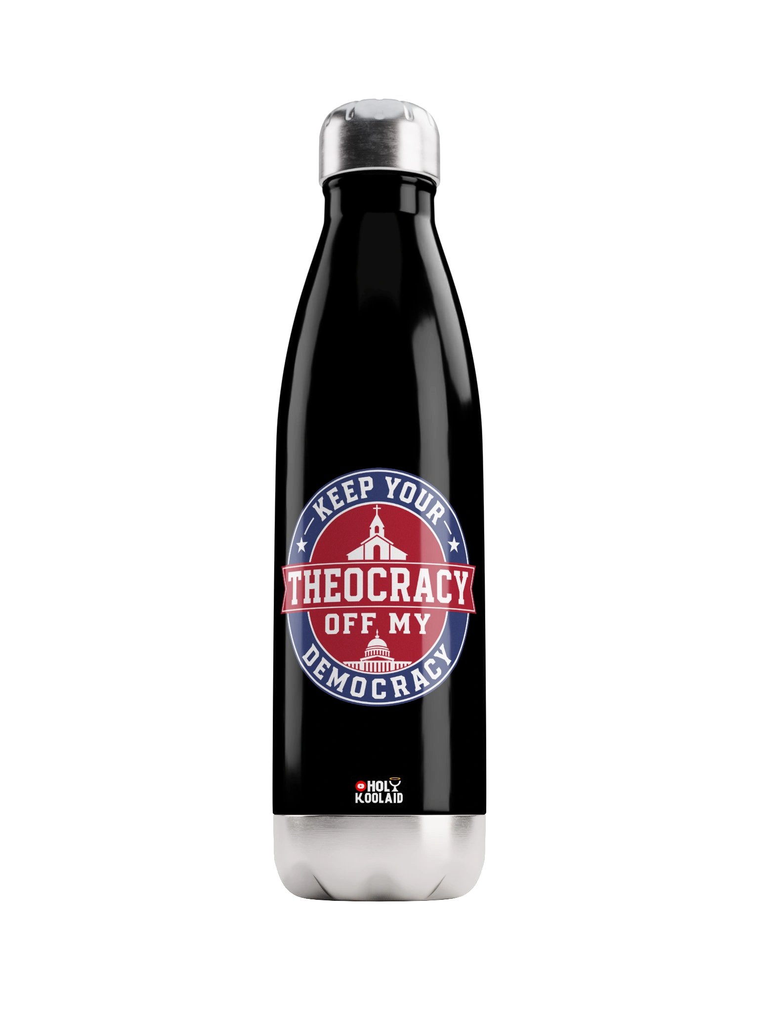 Keep Your Theocracy Off My Democracy - Stainless Steel Water Bottle product image (1)