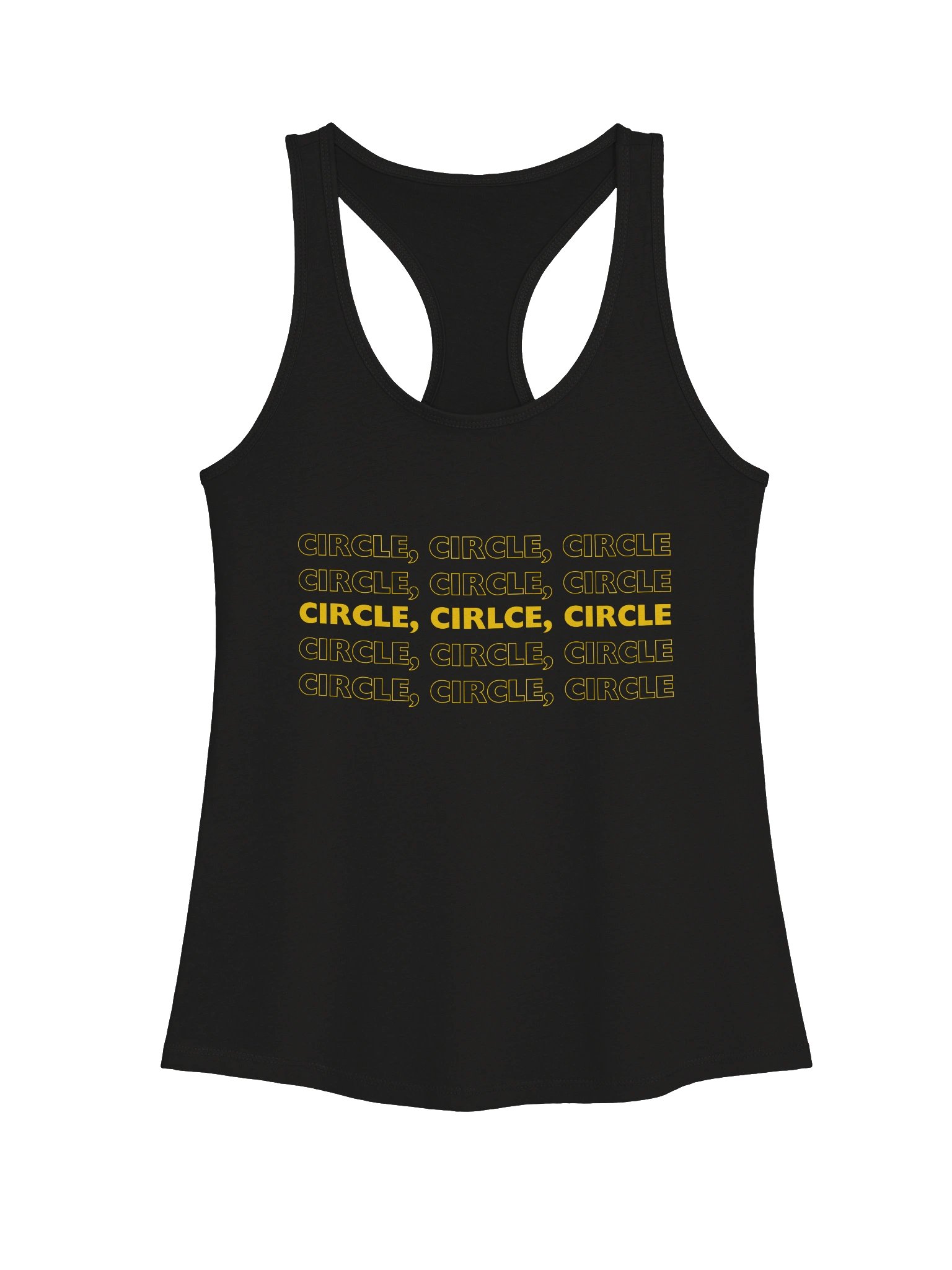CIRCLE Yellow Graphic Racerback Tank product image (1)