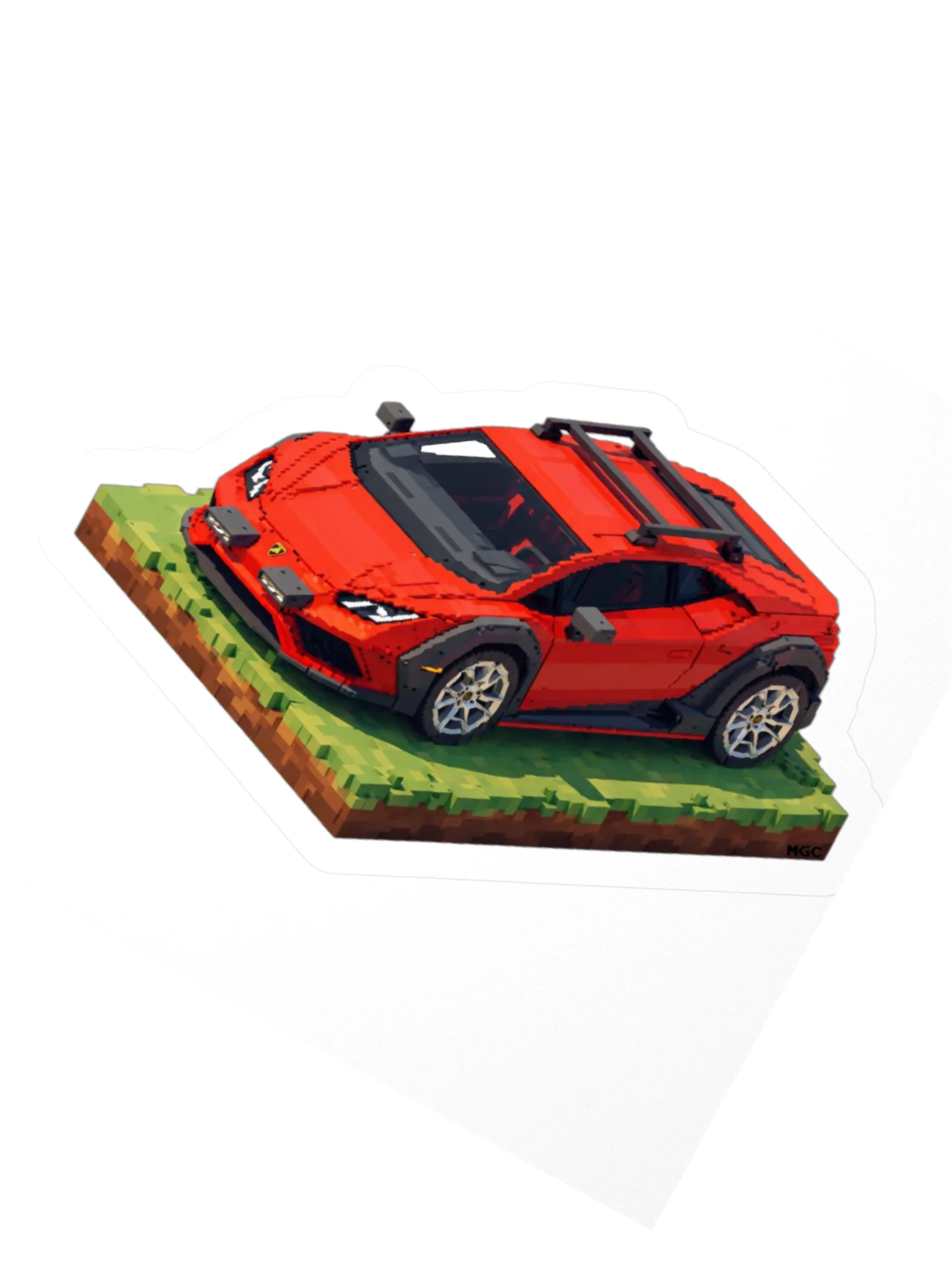Rosso Mars Red Lamborghini Huracan Sterrato Sticker (Pixel, Retro, Minecraft) product image (6)