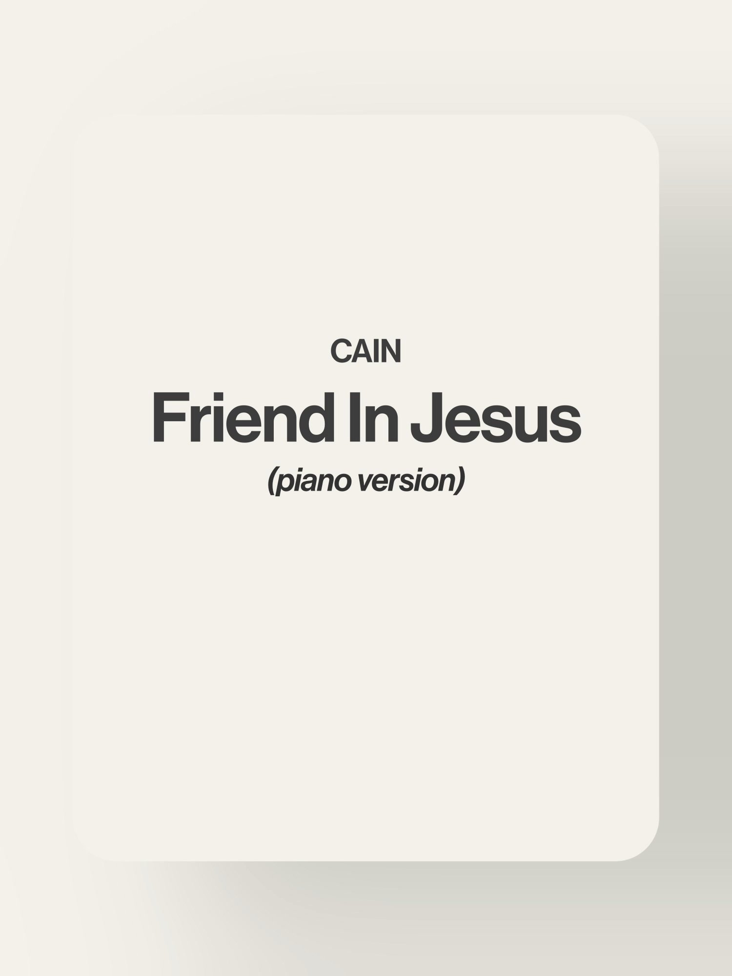 Friend In Jesus - Cain product image (1)