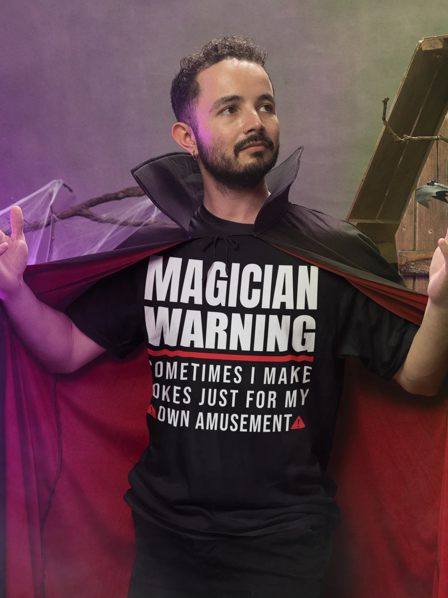 Magician Warning: I Make Jokes for My Own Amusement Tee product image (2)