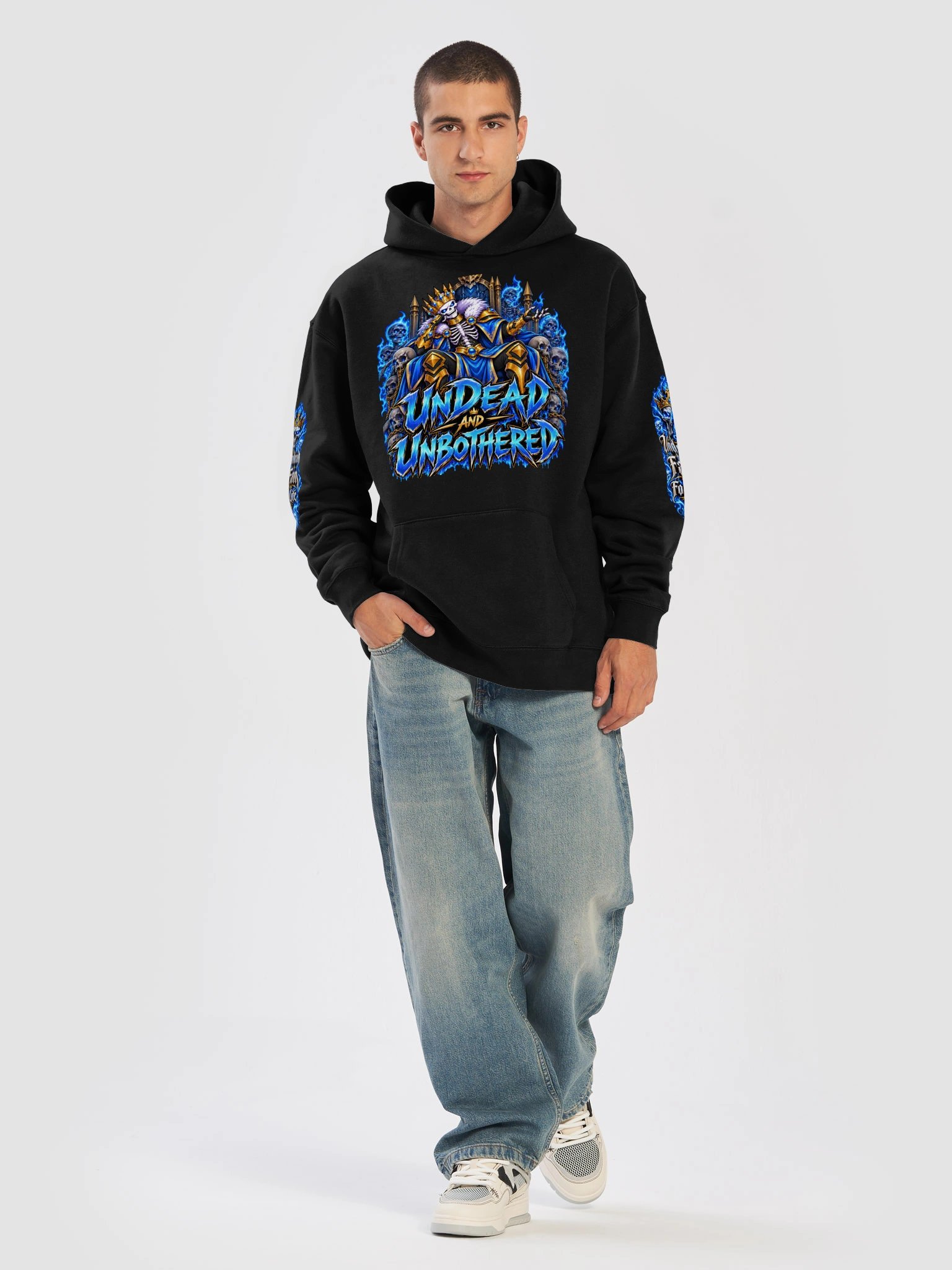 Undead and Unbothered Hoodie (Blue) product image (5)