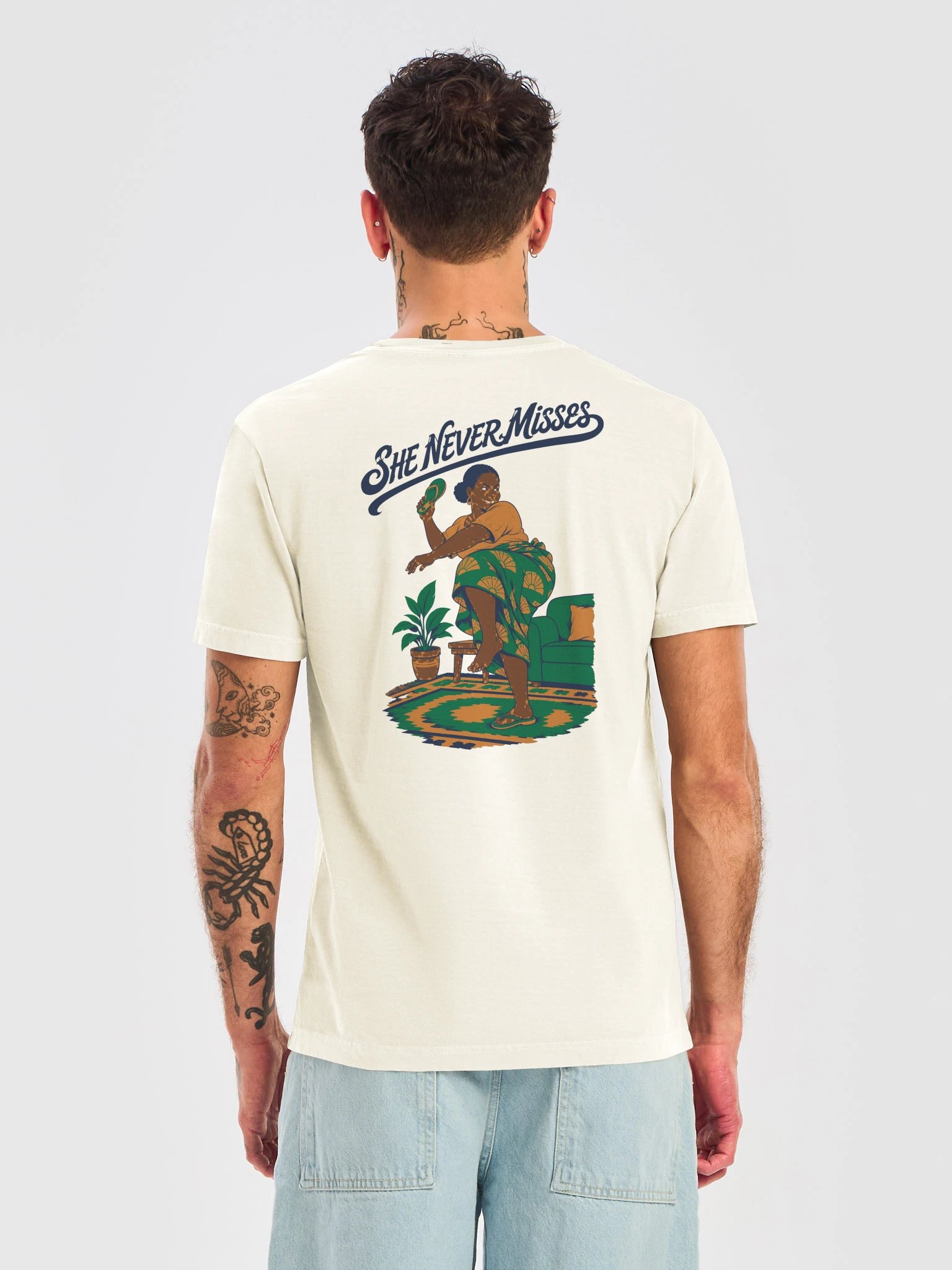 She Never Misses (Heavyweight garment-dyed tee) product image (11)