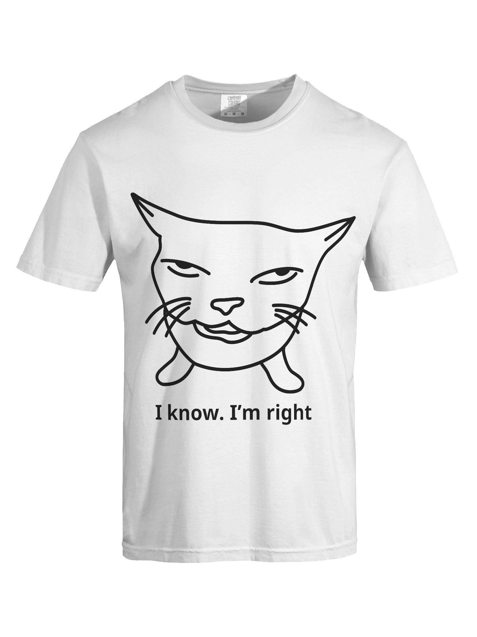 I Know. I’m Right. Shirt – Funny Smug Cat Meme Graphic Tee, Sarcastic Confidence T-Shirt, Unisex Humor Top product image (7)