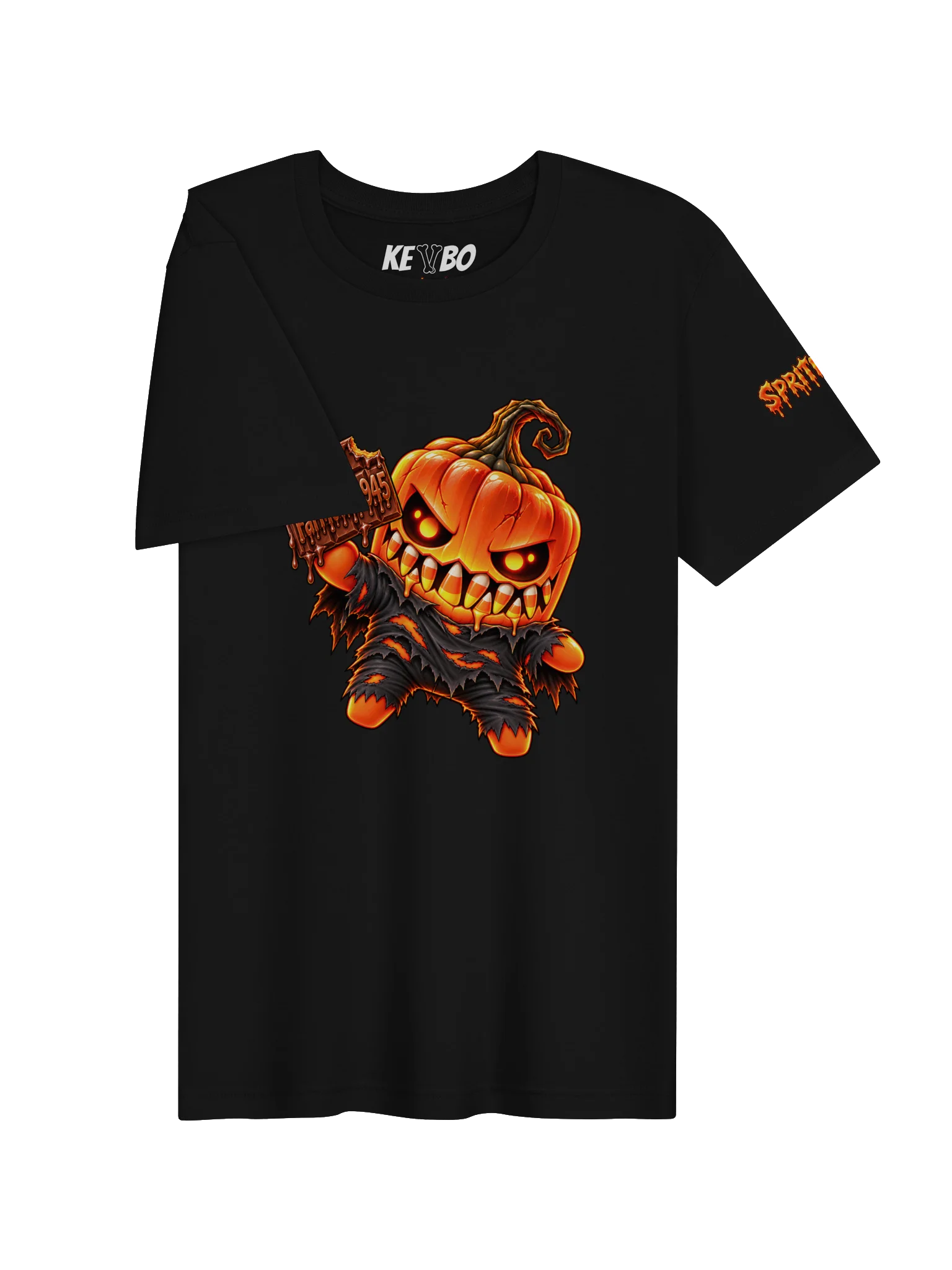 SPRITEFEST "Jack-o-Lantern Sprite" ADULT Black T-Shirt product image (3)