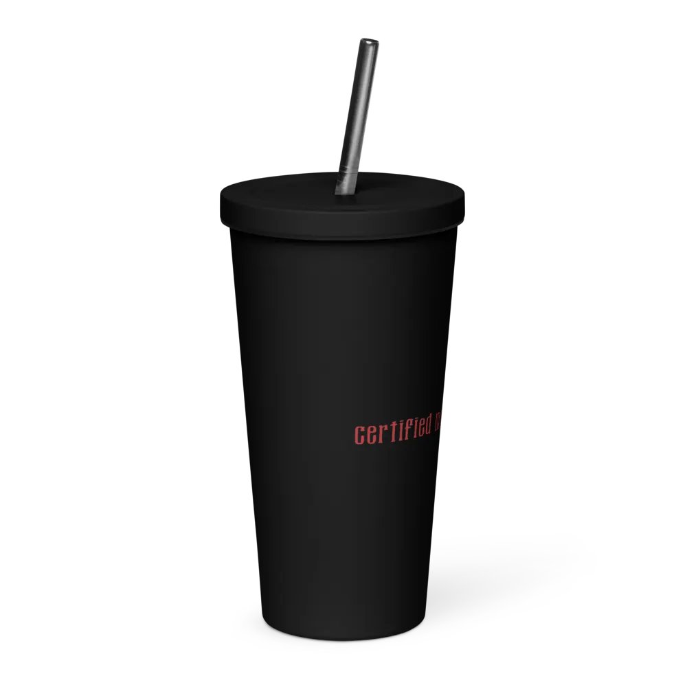 Certified Monster Romancer Tumbler with Straw - Black product image (4)