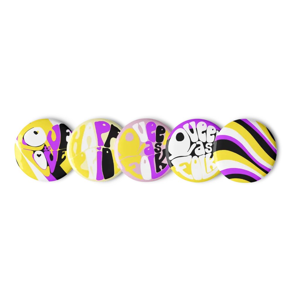 Nonbinary Pride pin badge set product image (3)
