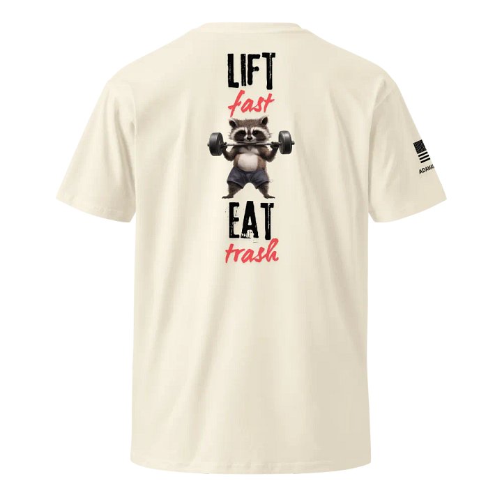 Lift Fast, Eat Trash Raccoon Warrior Tee - Unisex Tee product image (2)