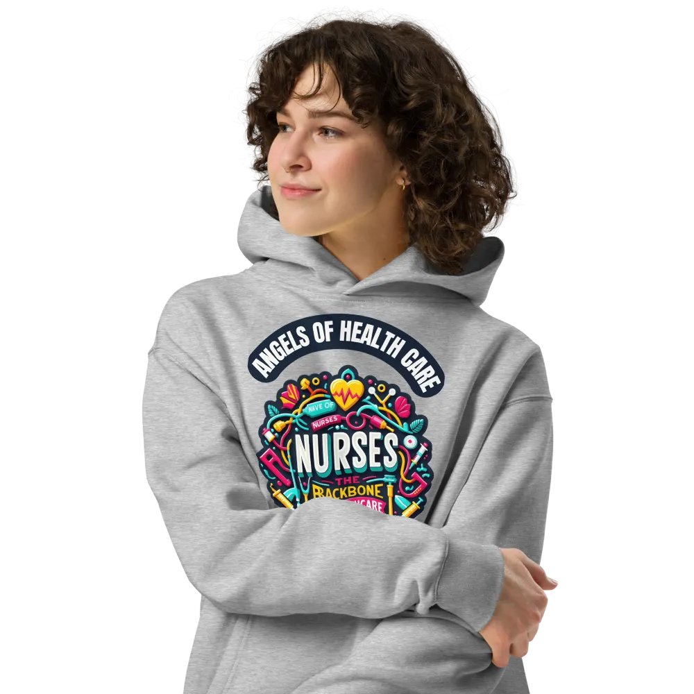 Nurse Tribute Emblem Oversized Hoodie product image (14)